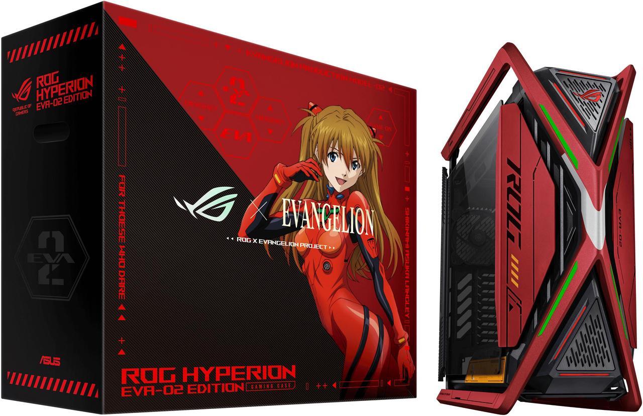 Main image of ASUS ROG Hyperion GR701 EVA-02 EATX full-tower computer case with Semi-open structure, tool-free side panels, supports up to 2 x 420mm radiators, built-in graphics card holder,2x front panel Type-C