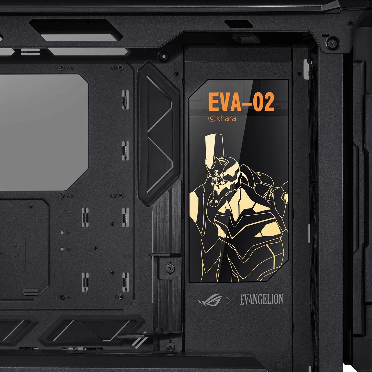 Alt view image 12 of 16 - ASUS ROG Hyperion GR701 EVA-02 EATX full-tower computer case with Semi-open structure, tool-free side panels, supports up to 2 x 420mm radiators, built-in graphics card holder,2x front panel Type-C