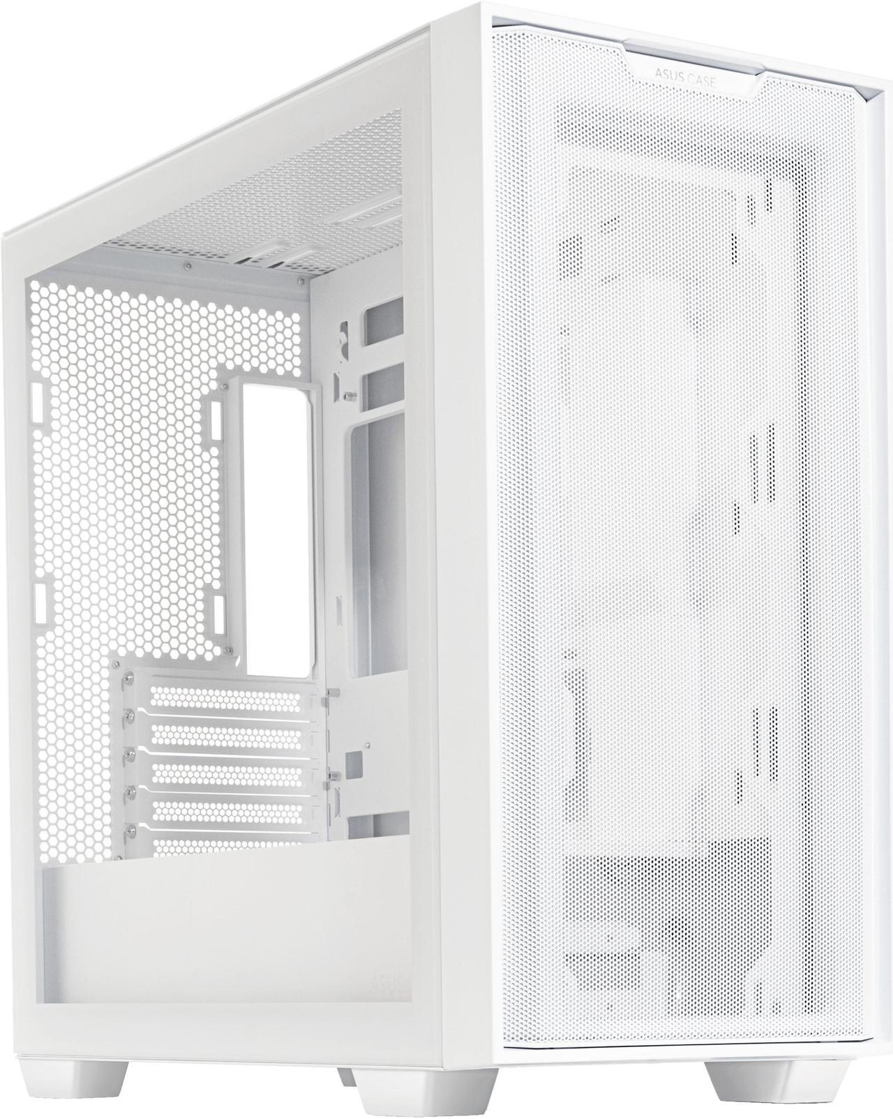 ASUS A21/WHT// Micro ATX Computer Case Steel / Plastic / Tempered Glass-White