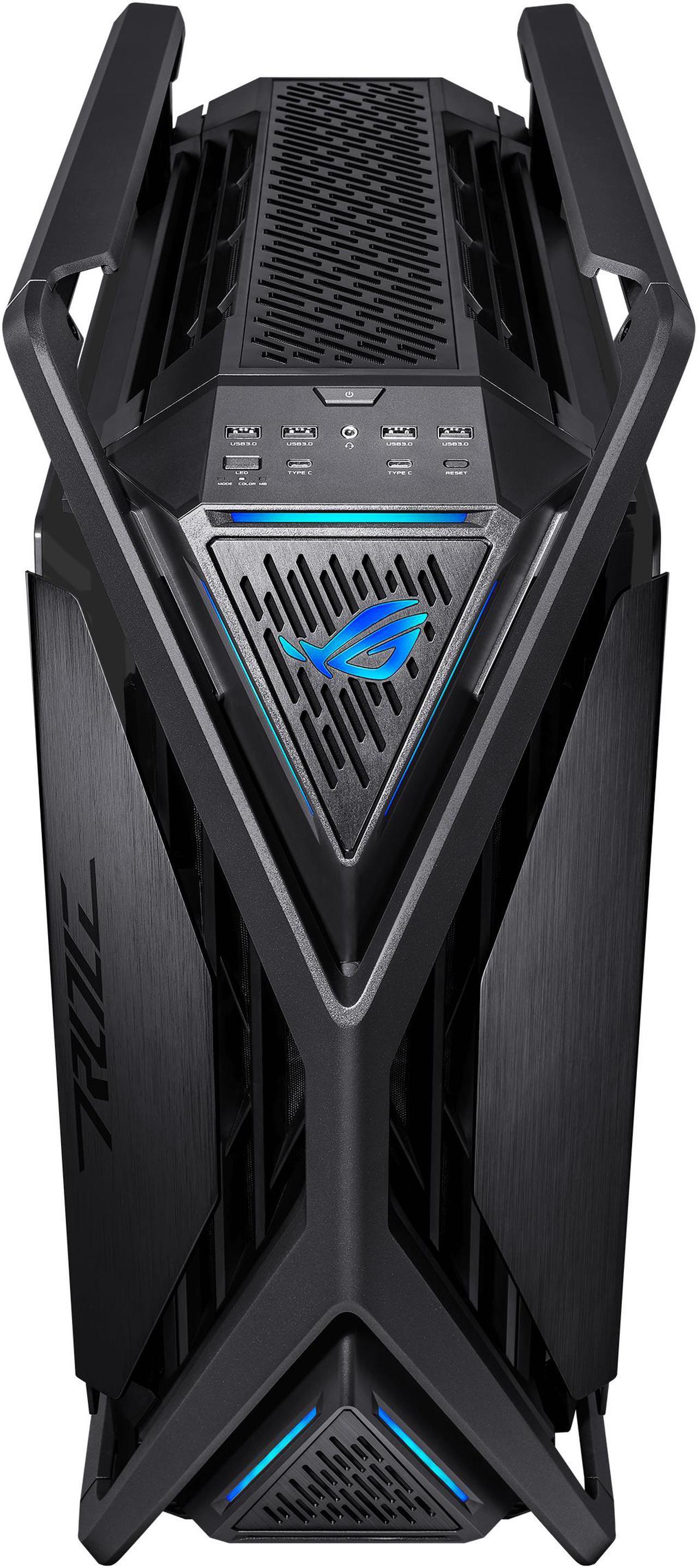 Alt view image 4 of 20 - ASUS ROG Hyperion GR701 BTF Edition computer case, ASUS ATX BTF motherboards exclusive support, 420 mm dual radiator support, four 140 mm fans, metal GPU holder, component storage, ARGB fan hub
