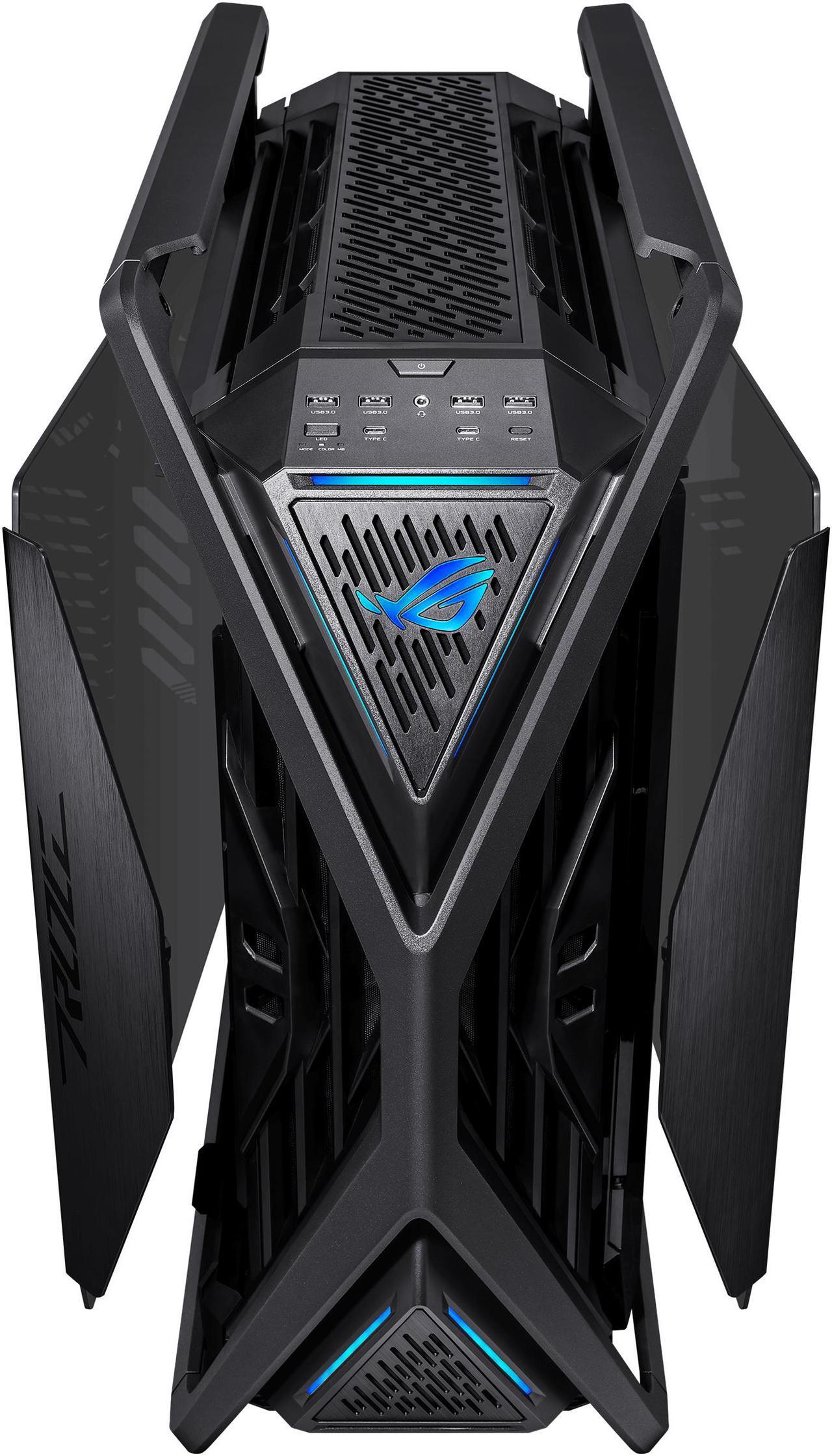 Alt view image 5 of 20 - ASUS ROG Hyperion GR701 BTF Edition computer case, ASUS ATX BTF motherboards exclusive support, 420 mm dual radiator support, four 140 mm fans, metal GPU holder, component storage, ARGB fan hub