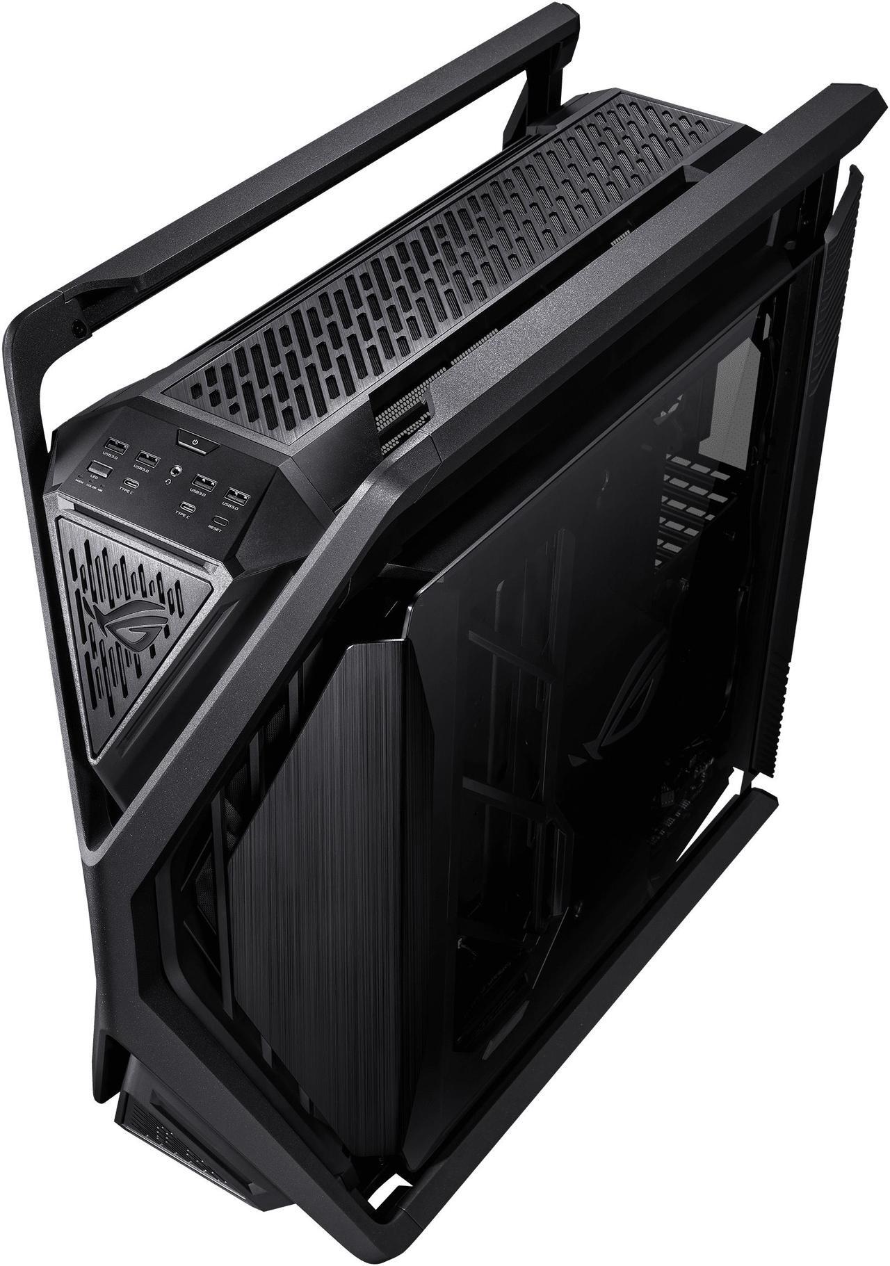 Alt view image 6 of 20 - ASUS ROG Hyperion GR701 BTF Edition computer case, ASUS ATX BTF motherboards exclusive support, 420 mm dual radiator support, four 140 mm fans, metal GPU holder, component storage, ARGB fan hub