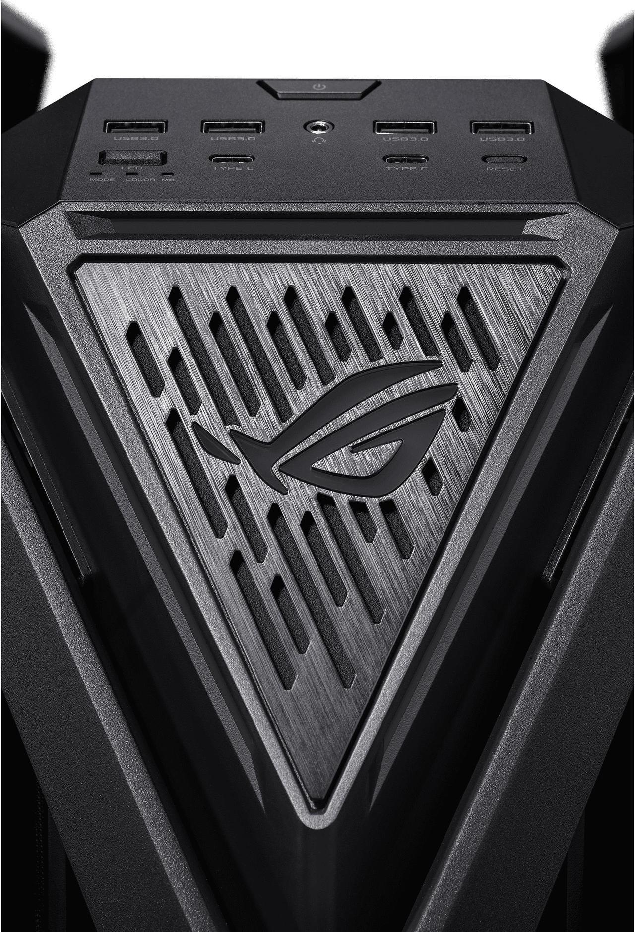 Alt view image 8 of 20 - ASUS ROG Hyperion GR701 BTF Edition computer case, ASUS ATX BTF motherboards exclusive support, 420 mm dual radiator support, four 140 mm fans, metal GPU holder, component storage, ARGB fan hub
