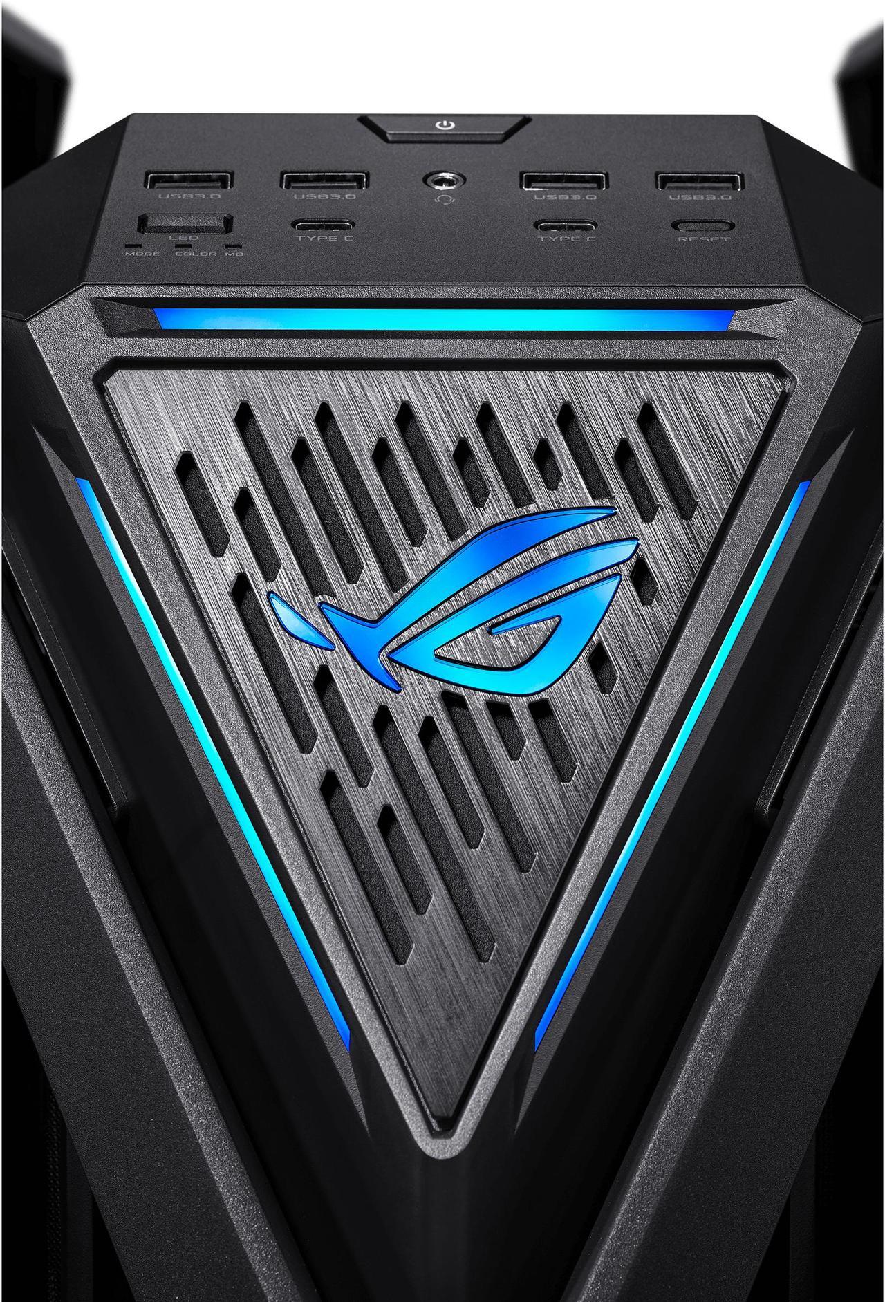 Alt view image 9 of 20 - ASUS ROG Hyperion GR701 BTF Edition computer case, ASUS ATX BTF motherboards exclusive support, 420 mm dual radiator support, four 140 mm fans, metal GPU holder, component storage, ARGB fan hub
