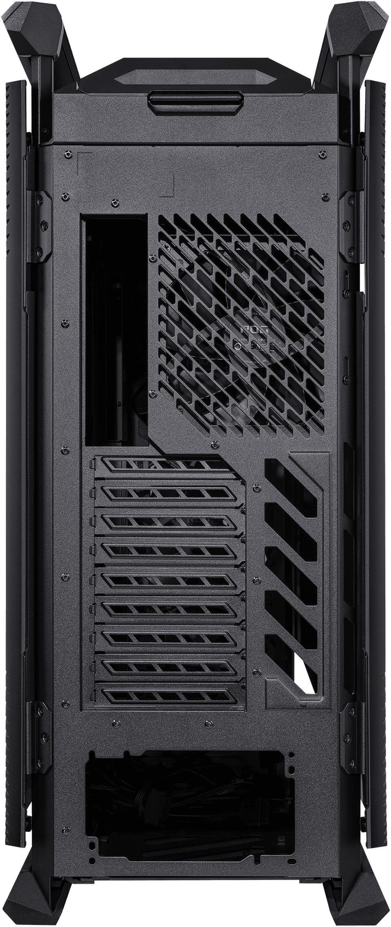 Alt view image 14 of 20 - ASUS ROG Hyperion GR701 BTF Edition computer case, ASUS ATX BTF motherboards exclusive support, 420 mm dual radiator support, four 140 mm fans, metal GPU holder, component storage, ARGB fan hub