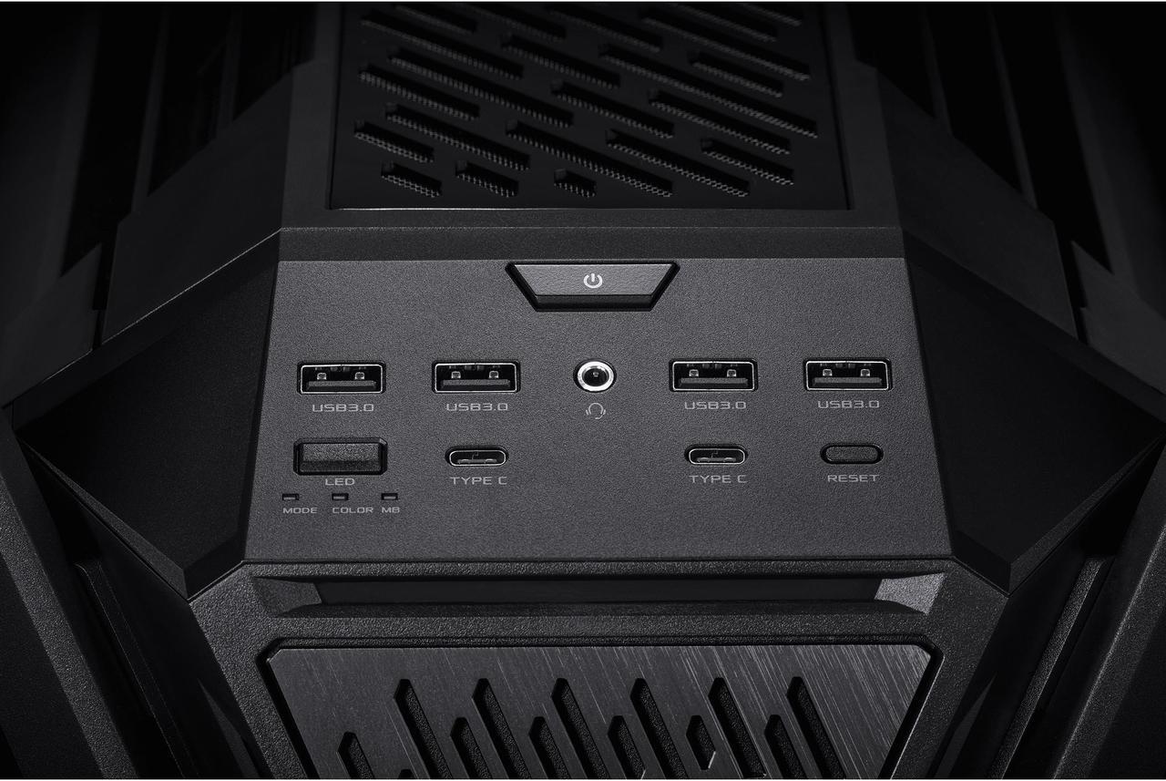 Alt view image 17 of 20 - ASUS ROG Hyperion GR701 BTF Edition computer case, ASUS ATX BTF motherboards exclusive support, 420 mm dual radiator support, four 140 mm fans, metal GPU holder, component storage, ARGB fan hub