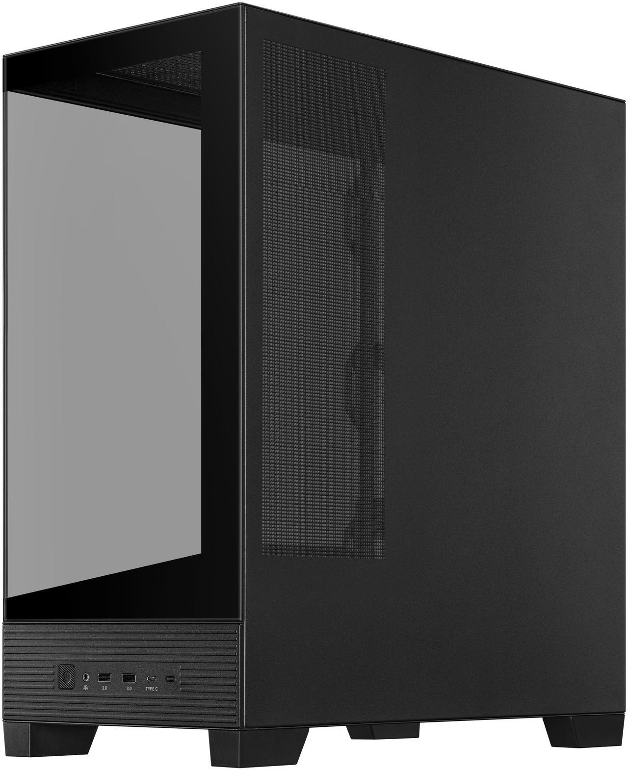 Alt view image 5 of 14 - ASUS A31 Black ATX Mid-Tower Gaming Case, Dual-sided tempered glass, Frameless Design, BTF Hidden Connectors, 360 AIO Support, 8° Angled Base, ARGB Ready, Optimized Airflow, Seamless Cable Management
