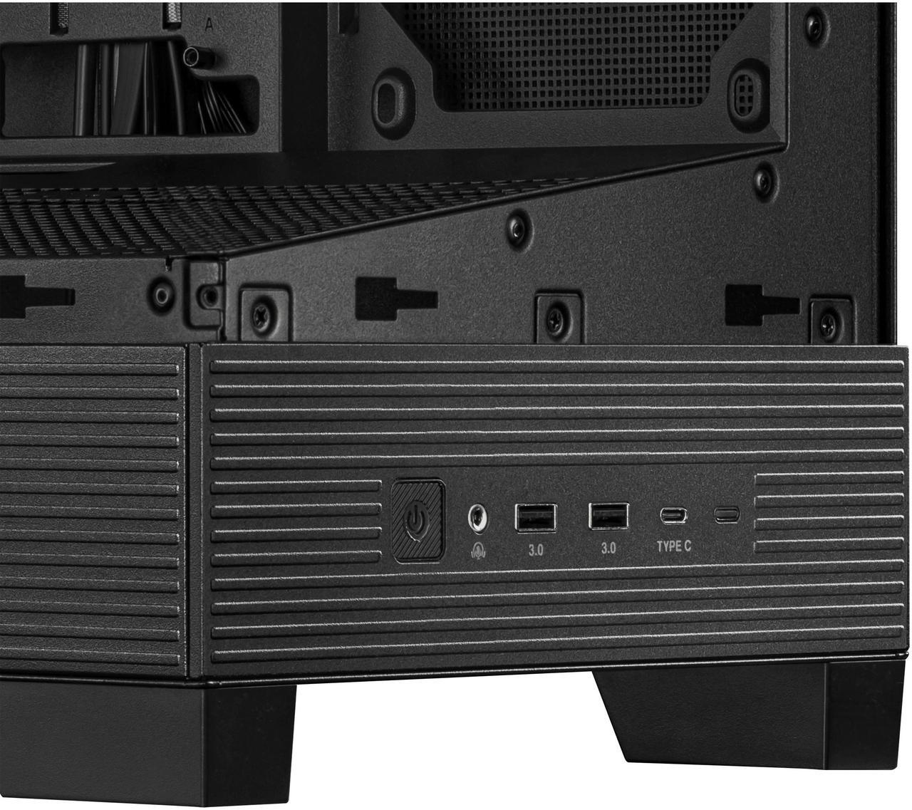 Alt view image 12 of 14 - ASUS A31 Black ATX Mid-Tower Gaming Case, Dual-sided tempered glass, Frameless Design, BTF Hidden Connectors, 360 AIO Support, 8° Angled Base, ARGB Ready, Optimized Airflow, Seamless Cable Management