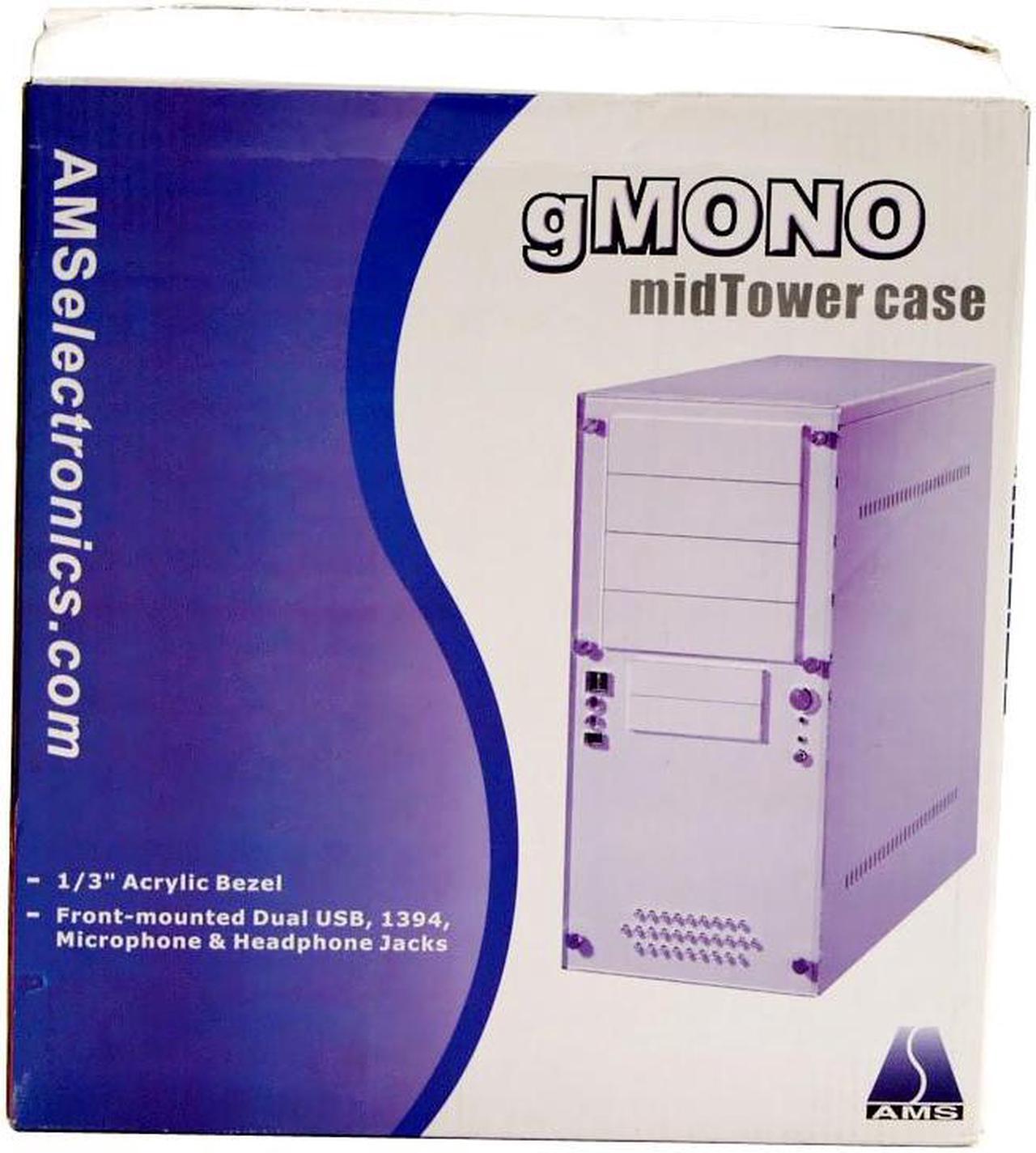 Alt view image 7 of 7 - AMS Gmono CF-2029 BLK Black Steel ATX Mid Tower Computer Case