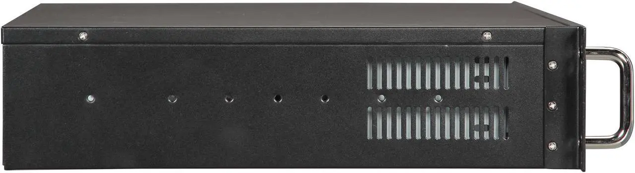 Alt view image 3 of 7 - Athena Power RM-2U200H Black Aluminum / Steel 2U Rackmount Server Case Micro PS3 Single Power Supply 1 External 5.25" Drive Bays