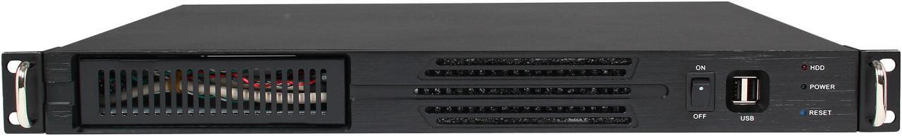 Alt view image 2 of 7 - Athena Power RM-1U100DM Black Aluminum / Steel 1U Rackmount Server Case 1 External 5.25" Drive Bays - OEM