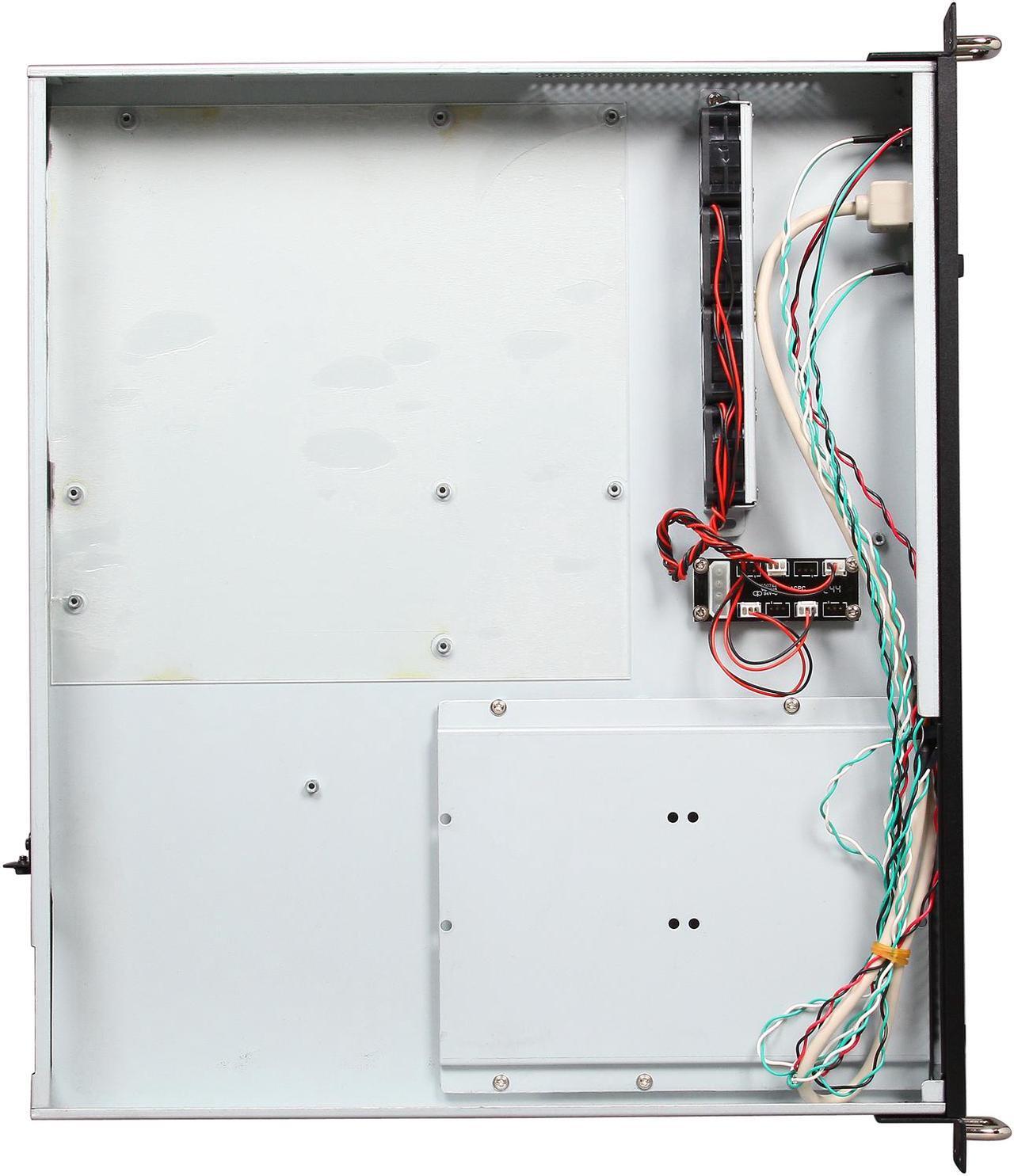 Alt view image 6 of 7 - Athena Power RM-1U100DM Black Aluminum / Steel 1U Rackmount Server Case 1 External 5.25" Drive Bays - OEM
