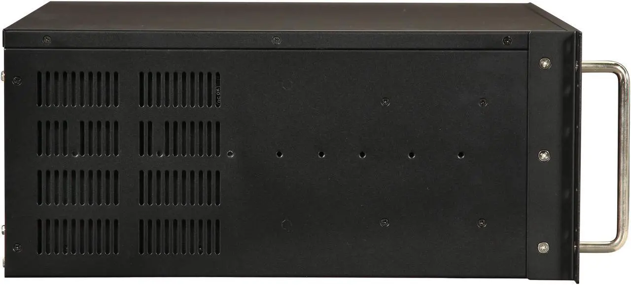 Alt view image 3 of 8 - Athena Power RM-4U400S80 Black Aluminum Front Panel and 1.2mm Steel 4U Rackmount Server Case 800W ULTIMATE PS2 4 External 5.25" Drive Bays