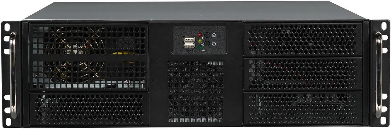 Alt view image 2 of 7 - Athena Power RM-3U3046X708 3U Black Rackmount EATX Chassis 4 x 5.25" Drive Bays 700W 80 PLUS BRONZE