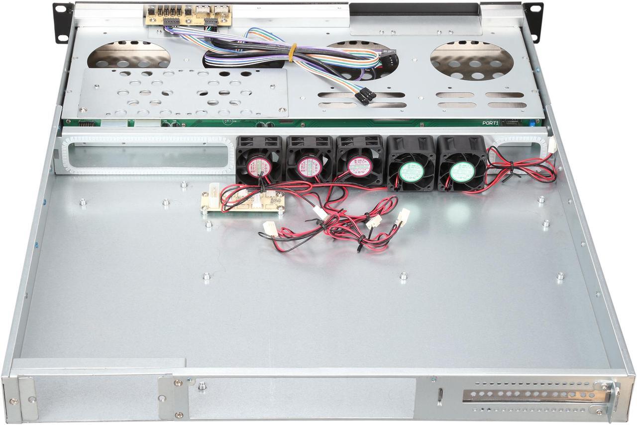 Alt view image 5 of 7 - Athena Power RM-1U1043HA Black 1.0mm SGCC 1U Rackmount Server Case, Single Flex ATX