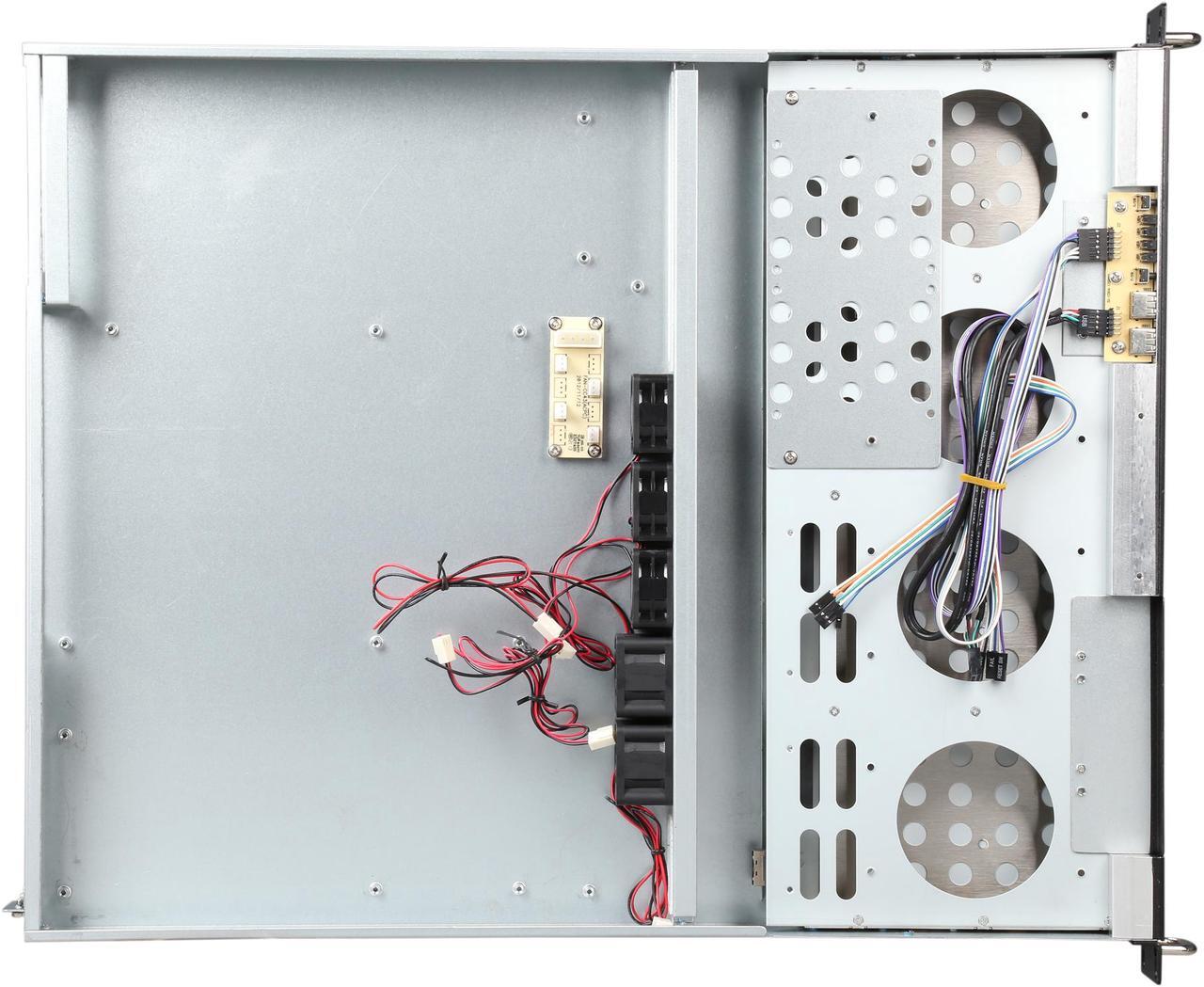Alt view image 6 of 7 - Athena Power RM-1U1043HA Black 1.0mm SGCC 1U Rackmount Server Case, Single Flex ATX