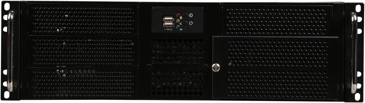 Alt view image 2 of 7 - Athena Power RM-3U316480U3 Silver/Black 1.2mm SGCC 3U Rackmount Server Case 3U 800W IPC Power supply 6 External 5.25" Drive Bays