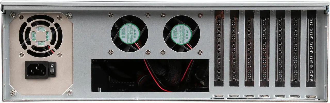 Alt view image 4 of 7 - Athena Power RM-3U316480U3 Silver/Black 1.2mm SGCC 3U Rackmount Server Case 3U 800W IPC Power supply 6 External 5.25" Drive Bays