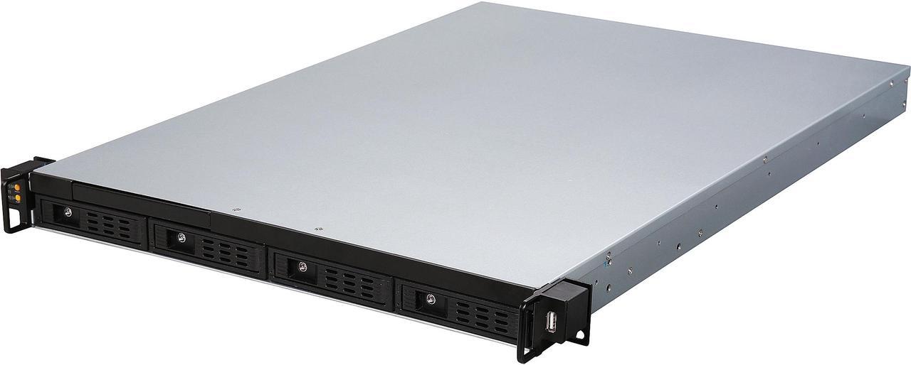 Main image of Athena Power RM-1U1043HE12 12Gb/s 1U Hot-Swap 4-Bay E-ATX Rackmount Server Chassis w/ 12Gbps Mini-SAS Backplane Supports 4 x 3.5" or 2.5" SAS / SATA SSD / HDD - Support E-ATX (12" x 13") M/B - Externa - OEM