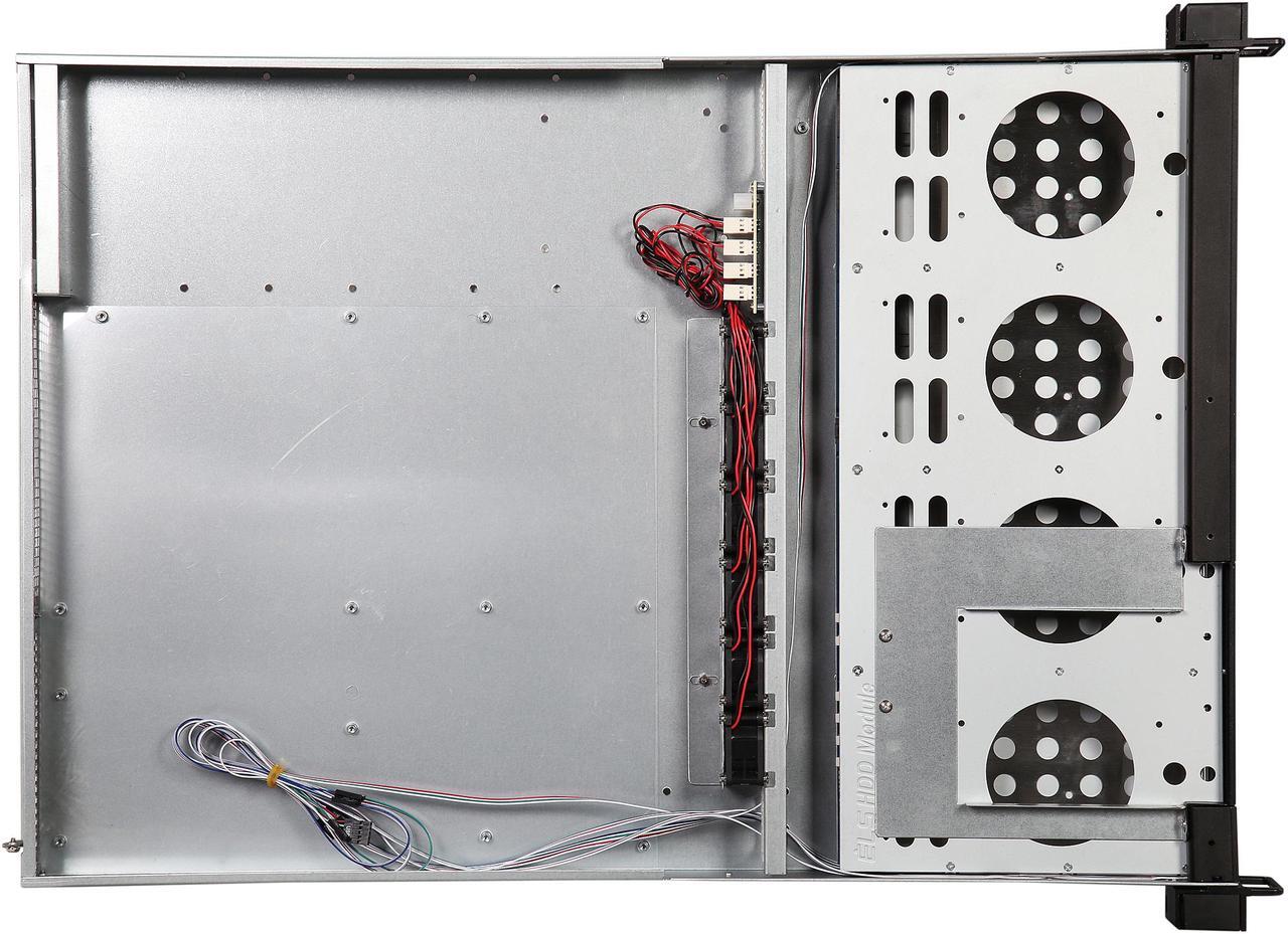 Alt view image 7 of 7 - Athena Power RM-1U1043HE12 12Gb/s 1U Hot-Swap 4-Bay E-ATX Rackmount Server Chassis w/ 12Gbps Mini-SAS Backplane Supports 4 x 3.5" or 2.5" SAS / SATA SSD / HDD - Support E-ATX (12" x 13") M/B - Externa - OEM
