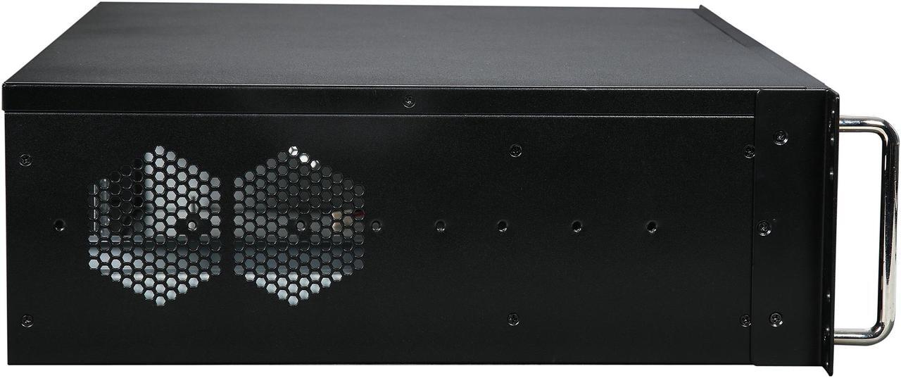 Alt view image 4 of 7 - Athena Power RM-3UC338 Black 1.0mm SECC 3U Rackmount Server Case PS3 Single (Front)