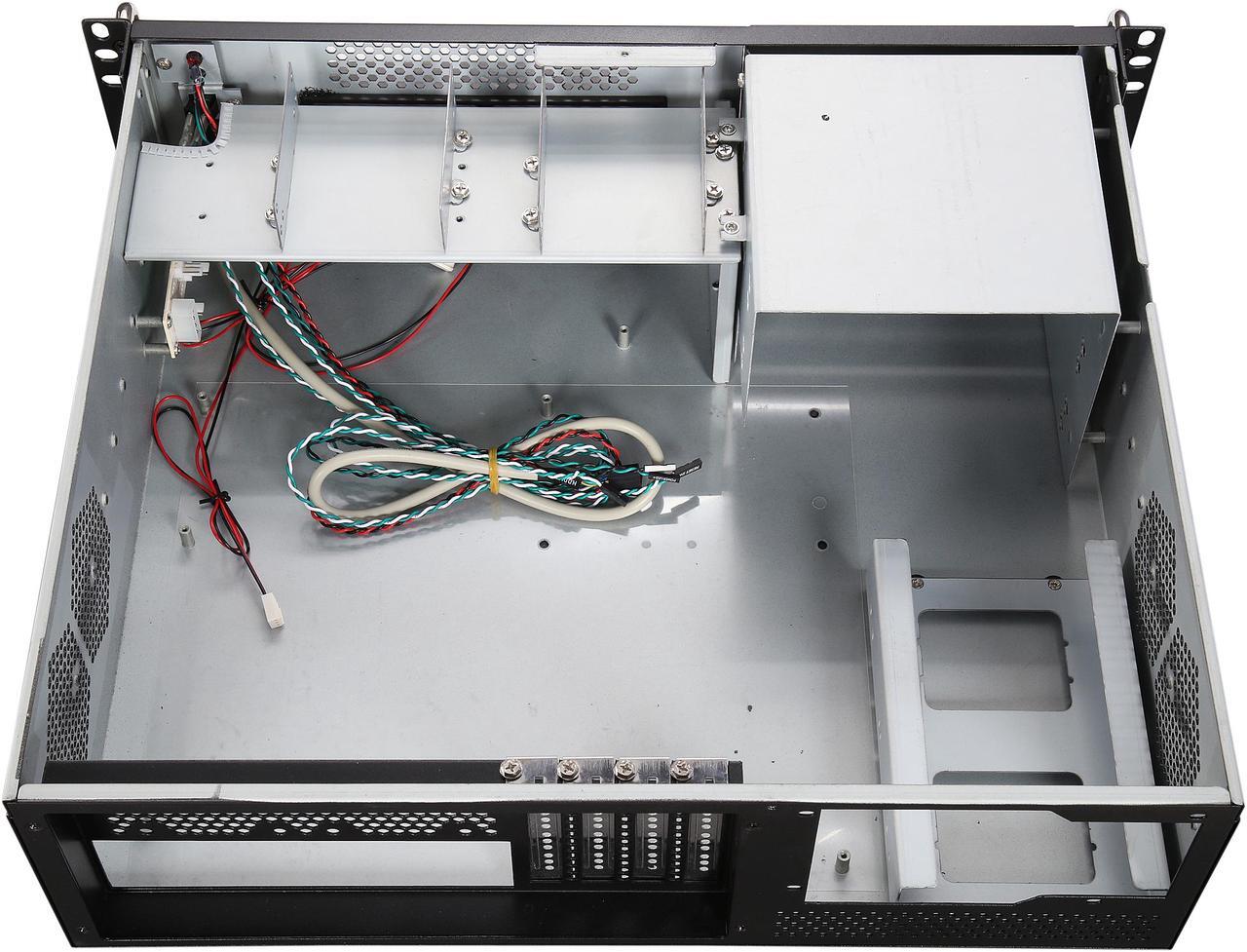 Alt view image 6 of 7 - Athena Power RM-3UC338 Black 1.0mm SECC 3U Rackmount Server Case PS3 Single (Front)