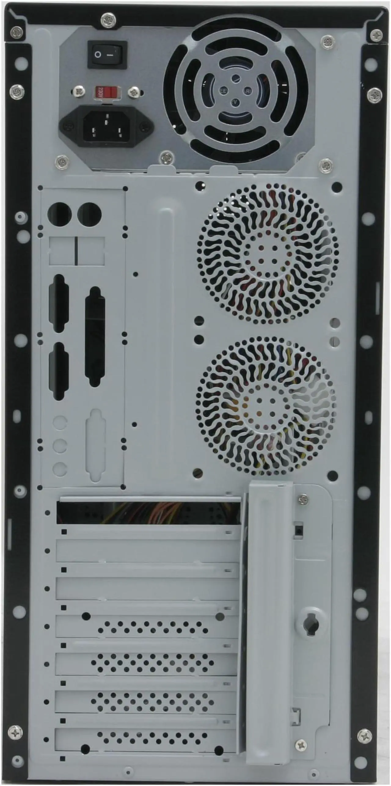 Alt view image 6 of 14 - ASYS X-60 Robot Black/ Red Steel ATX Mid Tower Computer Case 500W Power Supply