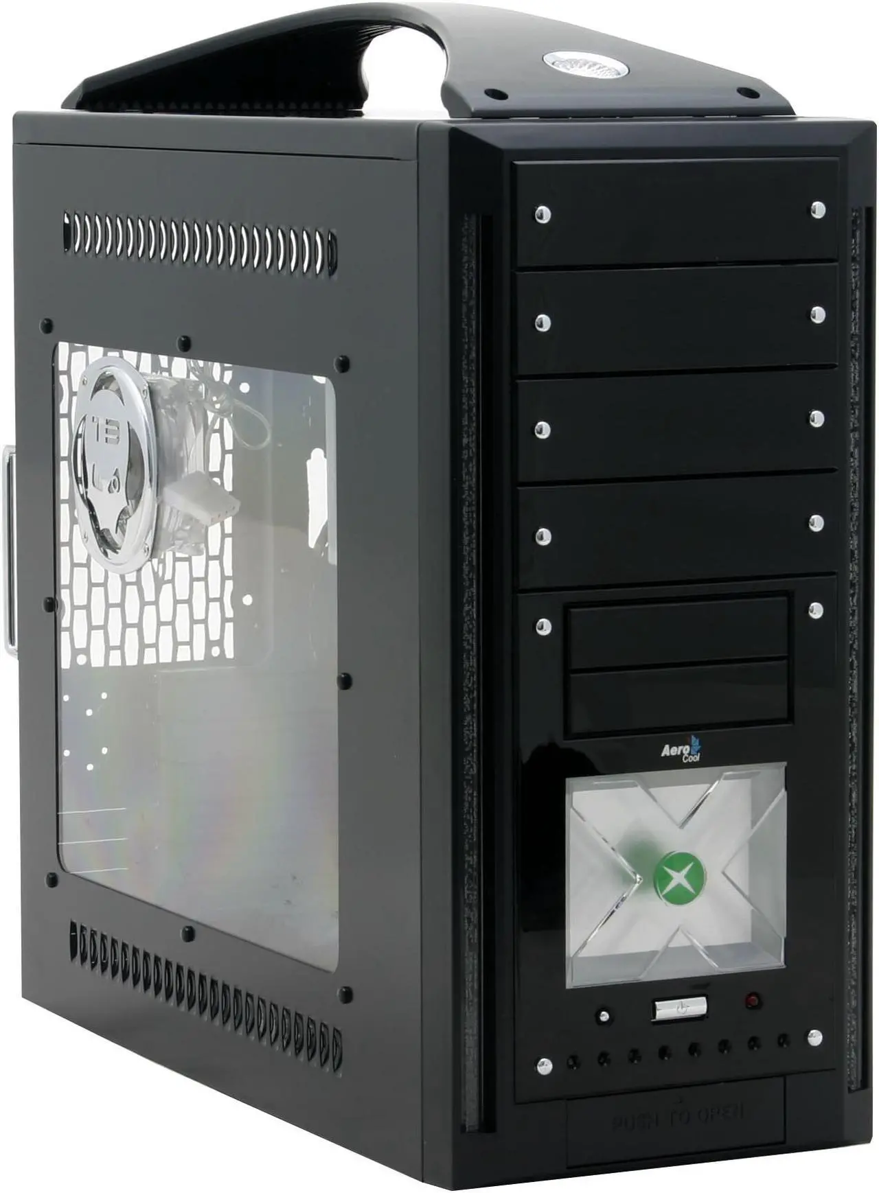 Main image of AeroCool AERO-X202 Black Aluminum / Steel ATX Mid Tower Computer Case