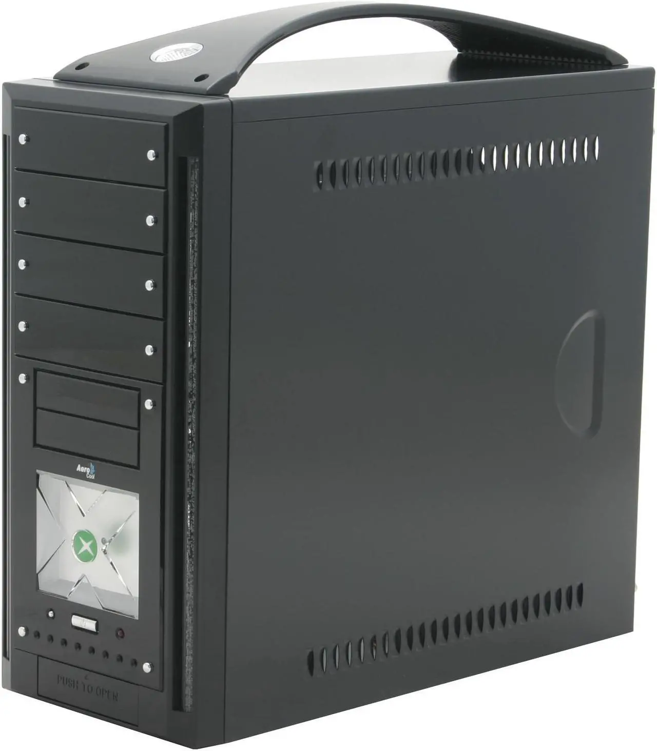 Alt view image 4 of 14 - AeroCool AERO-X202 Black Aluminum / Steel ATX Mid Tower Computer Case