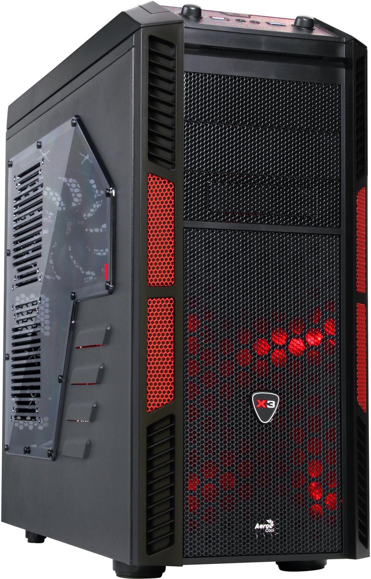 Main image of AeroCool Xpredator-X3 Devil Red Edition Black SPCC ATX Mid Tower Computer Case