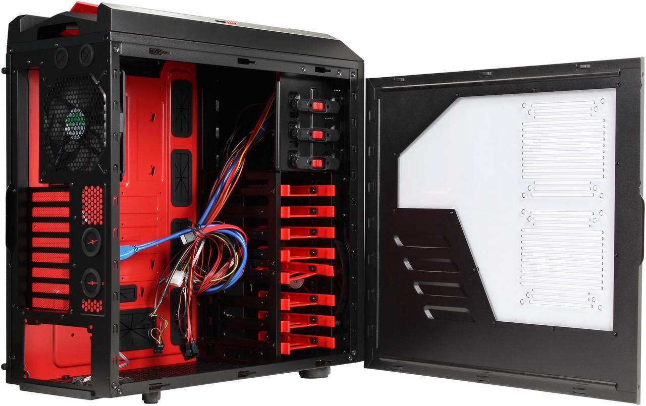 Alt view image 5 of 10 - AeroCool Xpredator-X3 Devil Red Edition Black SPCC ATX Mid Tower Computer Case