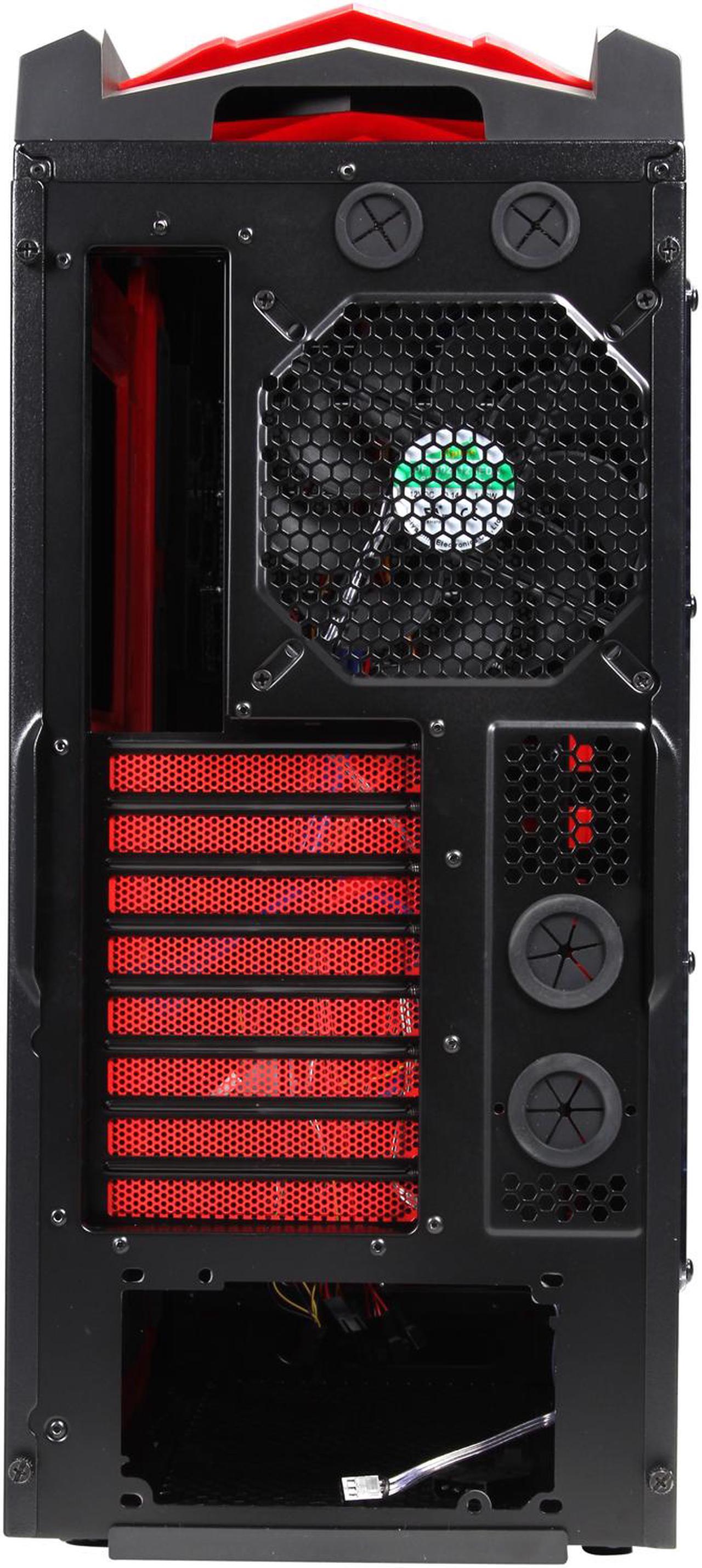 Alt view image 9 of 10 - AeroCool Xpredator-X3 Devil Red Edition Black SPCC ATX Mid Tower Computer Case