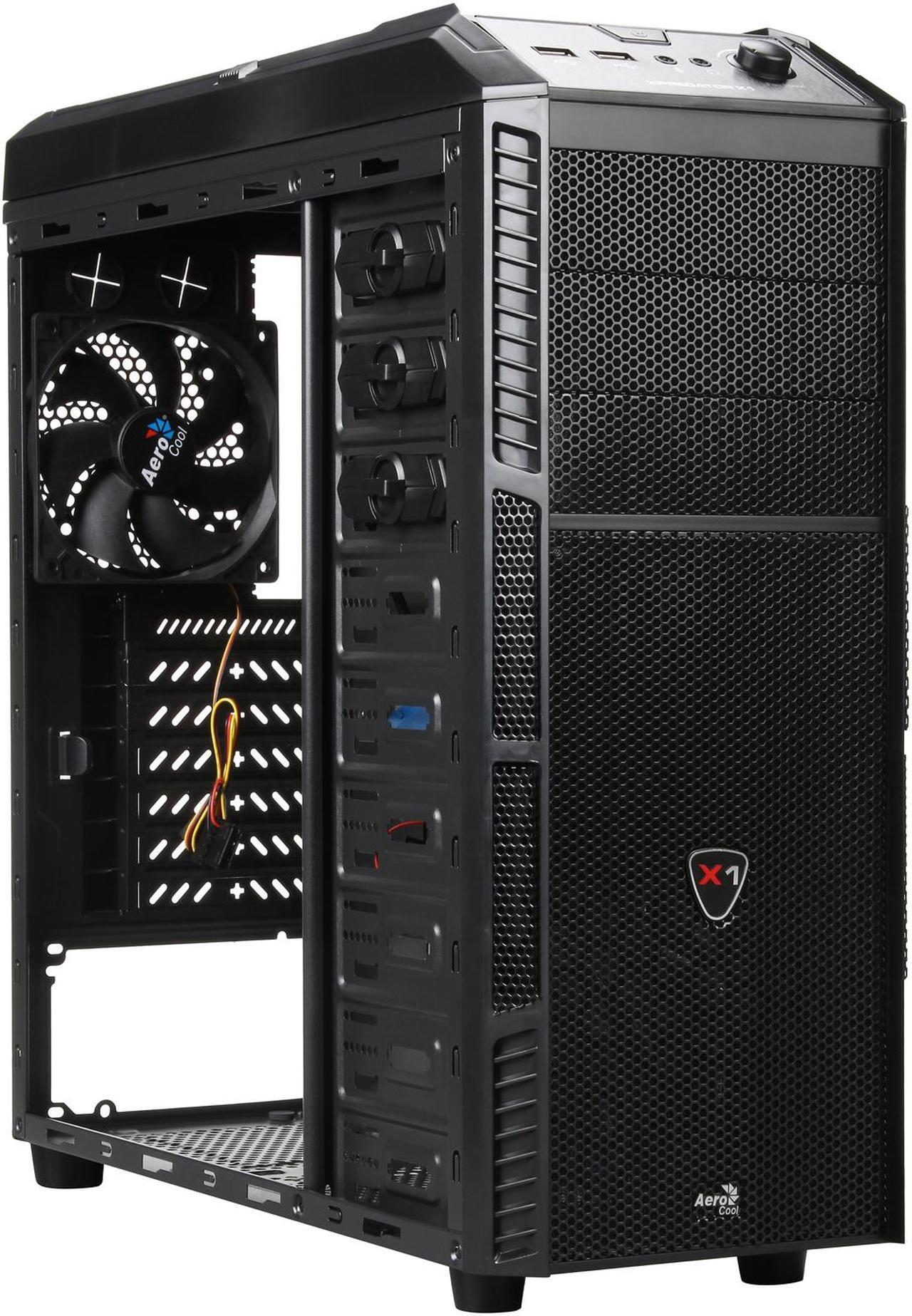 Alt view image 7 of 9 - AeroCool PGS B series Xpredator-X1 Black Edition Black SPCC 0.5mm ATX Mid Tower Computer Case