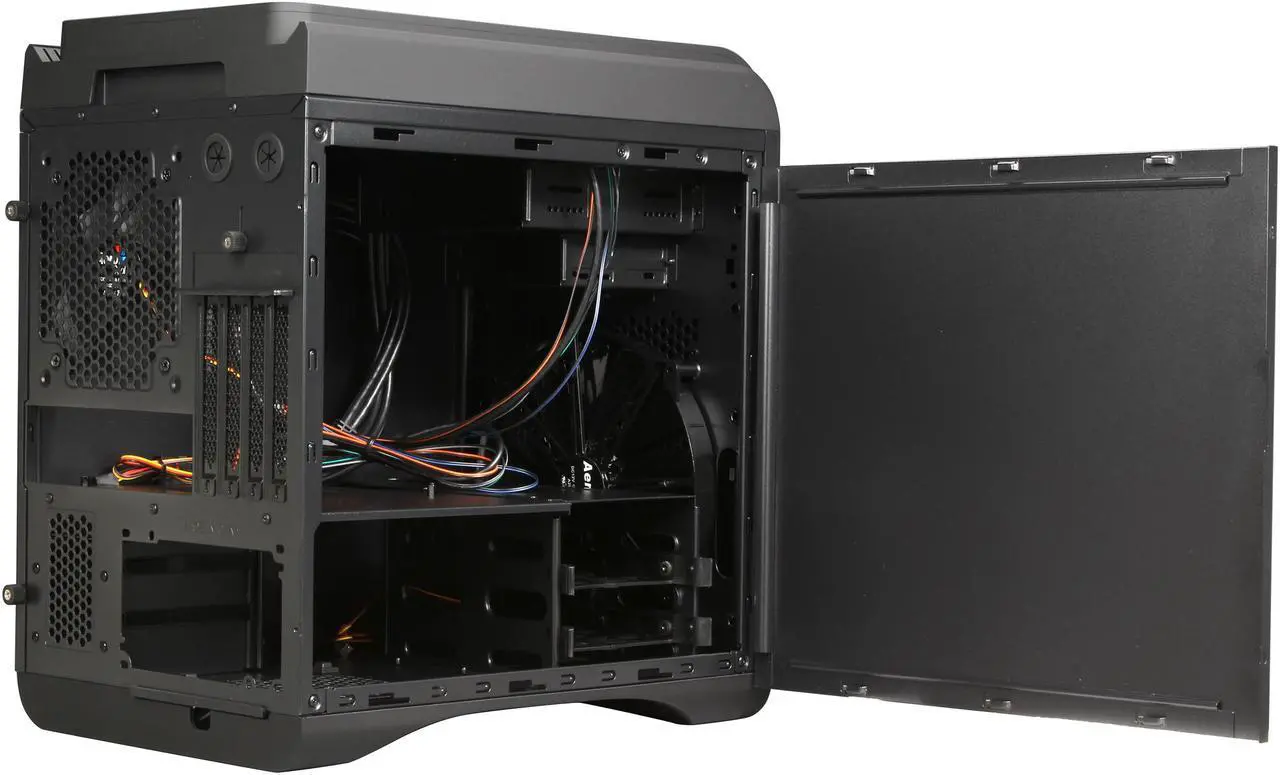 Alt view image 5 of 10 - AeroCool DS-Cube Black Black 0.8mm SGCC ATX Mid Tower Computer Case