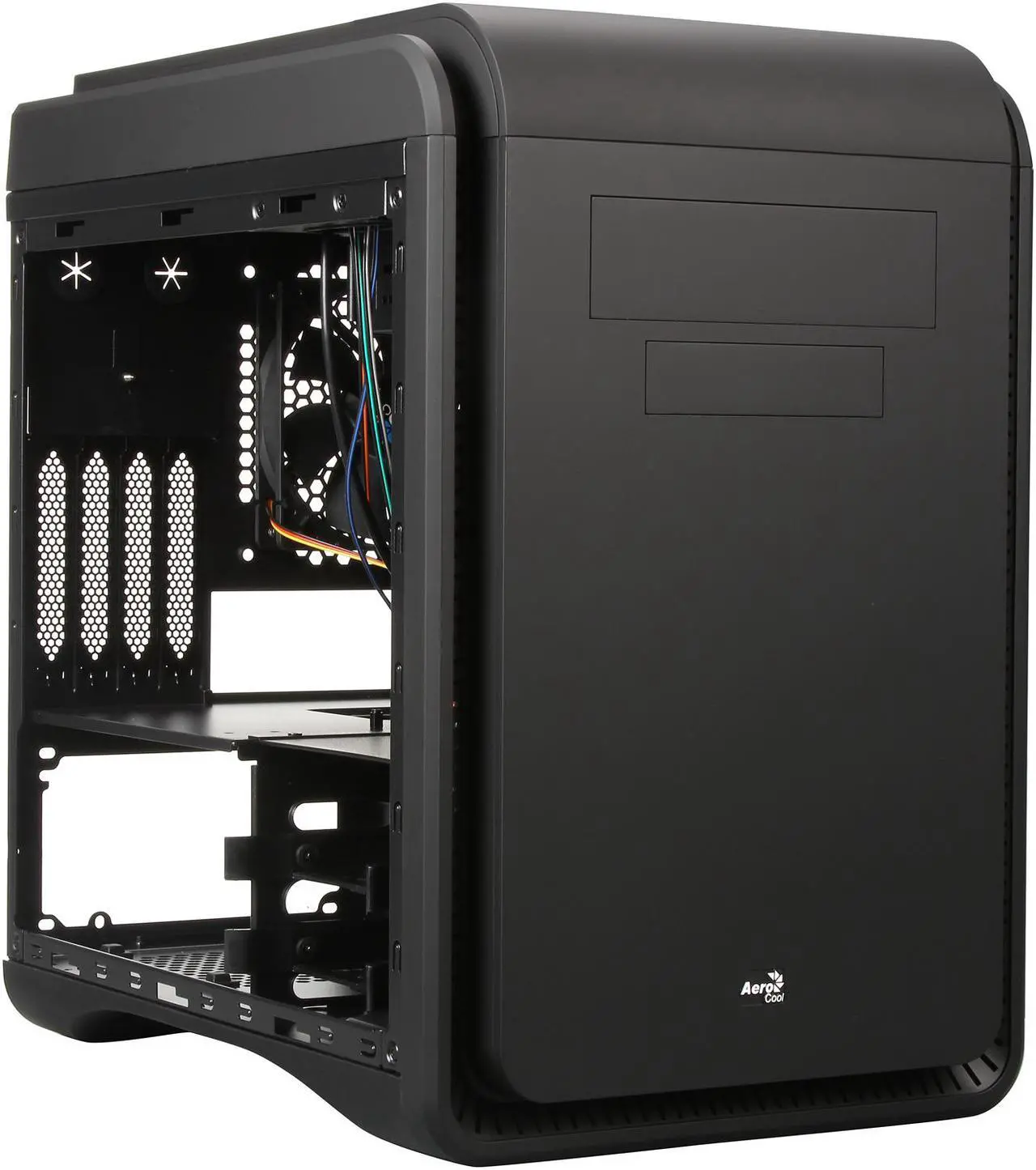 Alt view image 7 of 10 - AeroCool DS-Cube Black Black 0.8mm SGCC ATX Mid Tower Computer Case