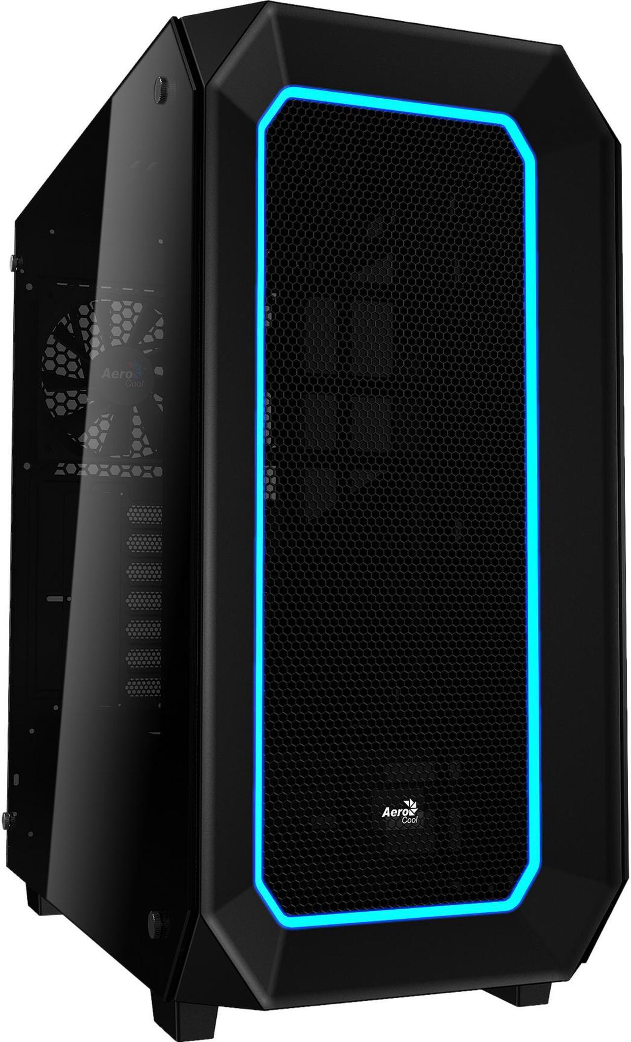 Main image of AeroCool P7 series P7-C0 Black Steel / Tempered Glass ATX Mid Tower Computer Case ATX PSU (Optional) Power Supply