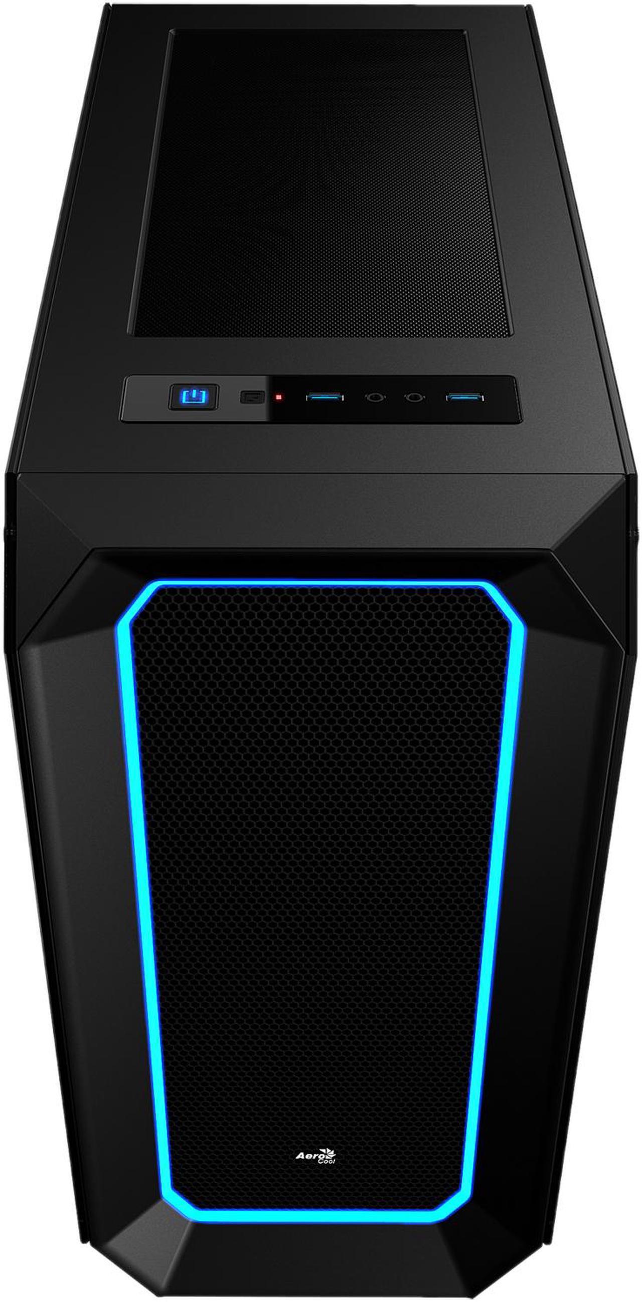 Alt view image 4 of 13 - AeroCool P7 series P7-C0 Black Steel / Tempered Glass ATX Mid Tower Computer Case ATX PSU (Optional) Power Supply
