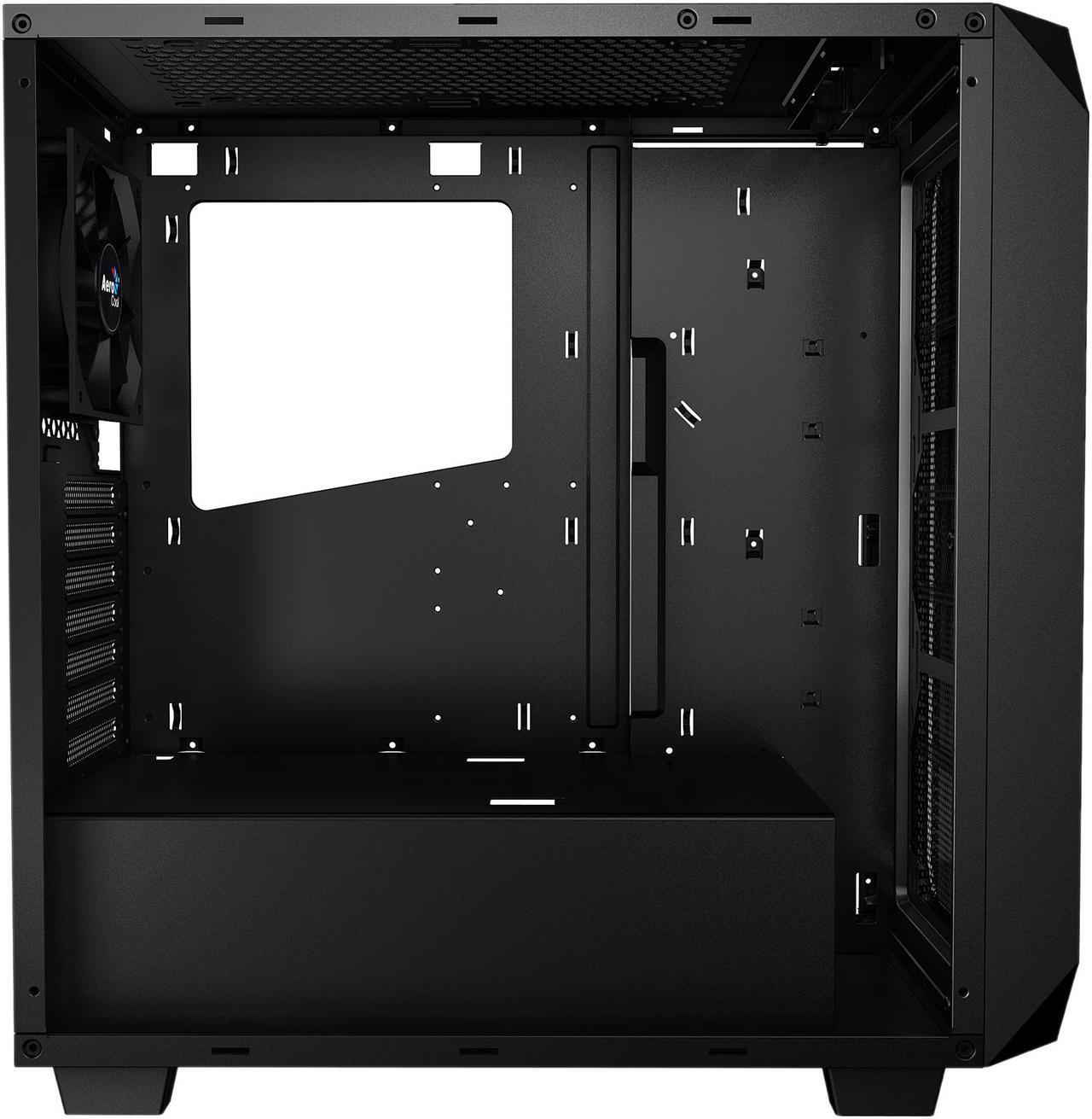 Alt view image 8 of 13 - AeroCool P7 series P7-C0 Black Steel / Tempered Glass ATX Mid Tower Computer Case ATX PSU (Optional) Power Supply