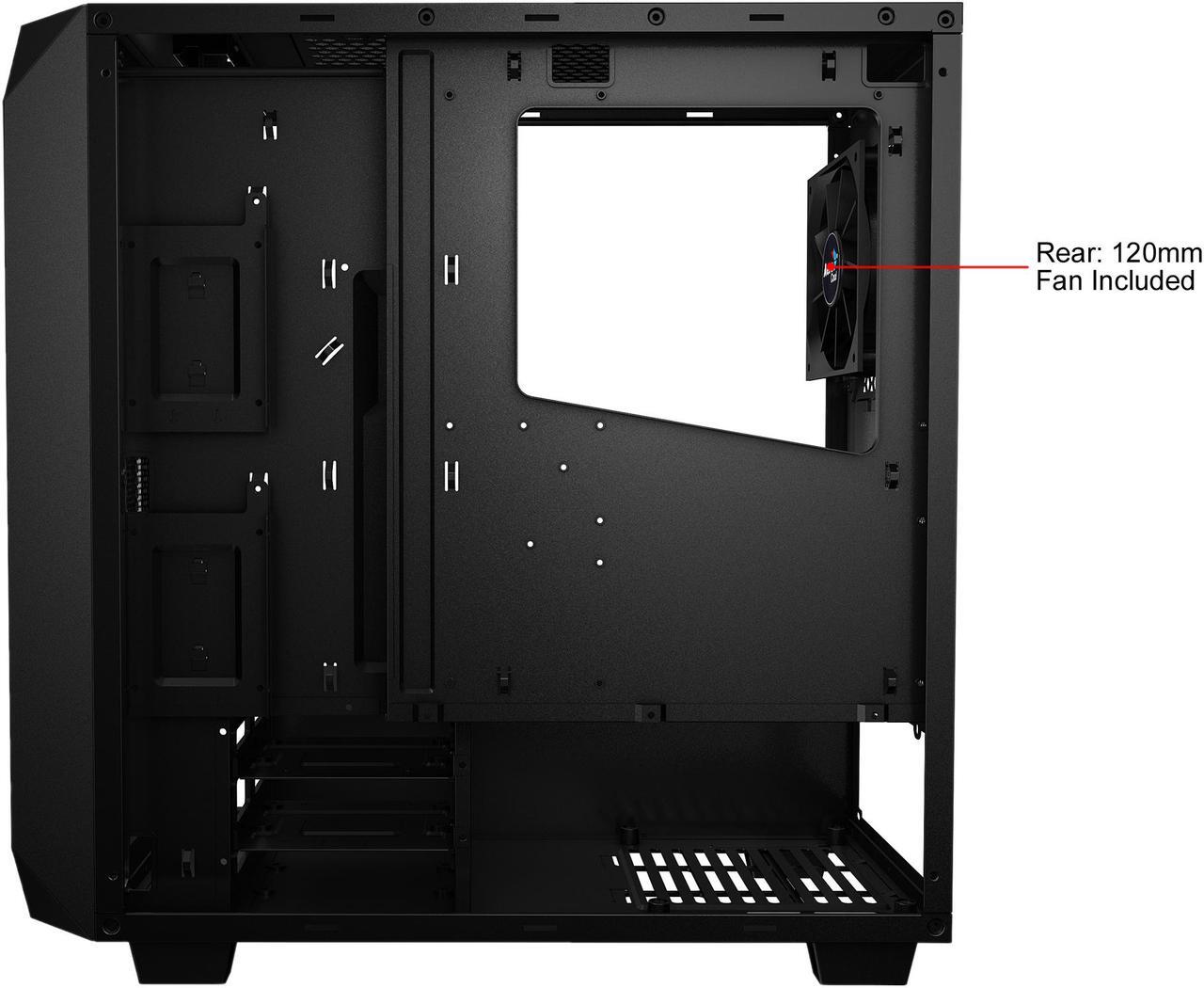 Alt view image 11 of 13 - AeroCool P7 series P7-C0 Black Steel / Tempered Glass ATX Mid Tower Computer Case ATX PSU (Optional) Power Supply