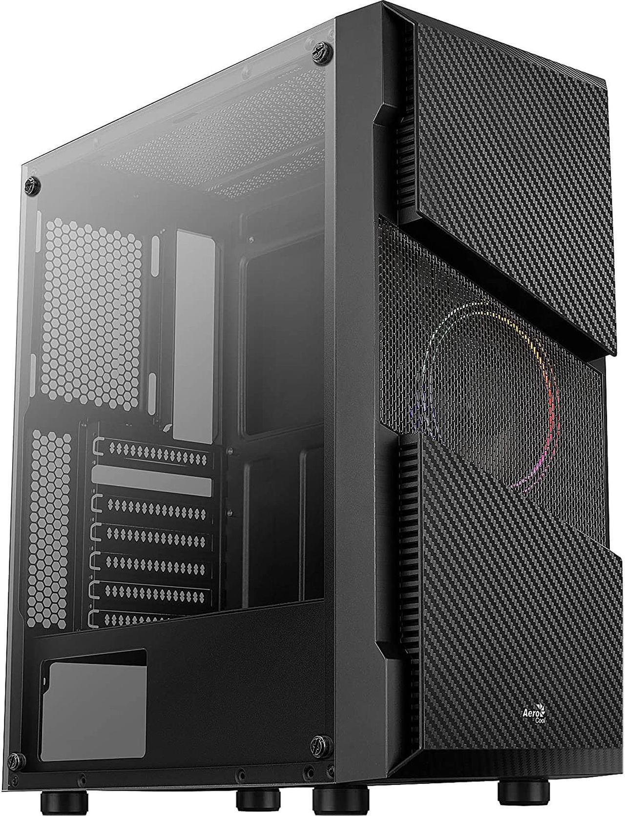 Main image of AeroCool Menace Saturn RGB High-performance Mid Tower Case Mesh Front Panel with Full Tempered Glass Side Panel and 2 RGB Fans