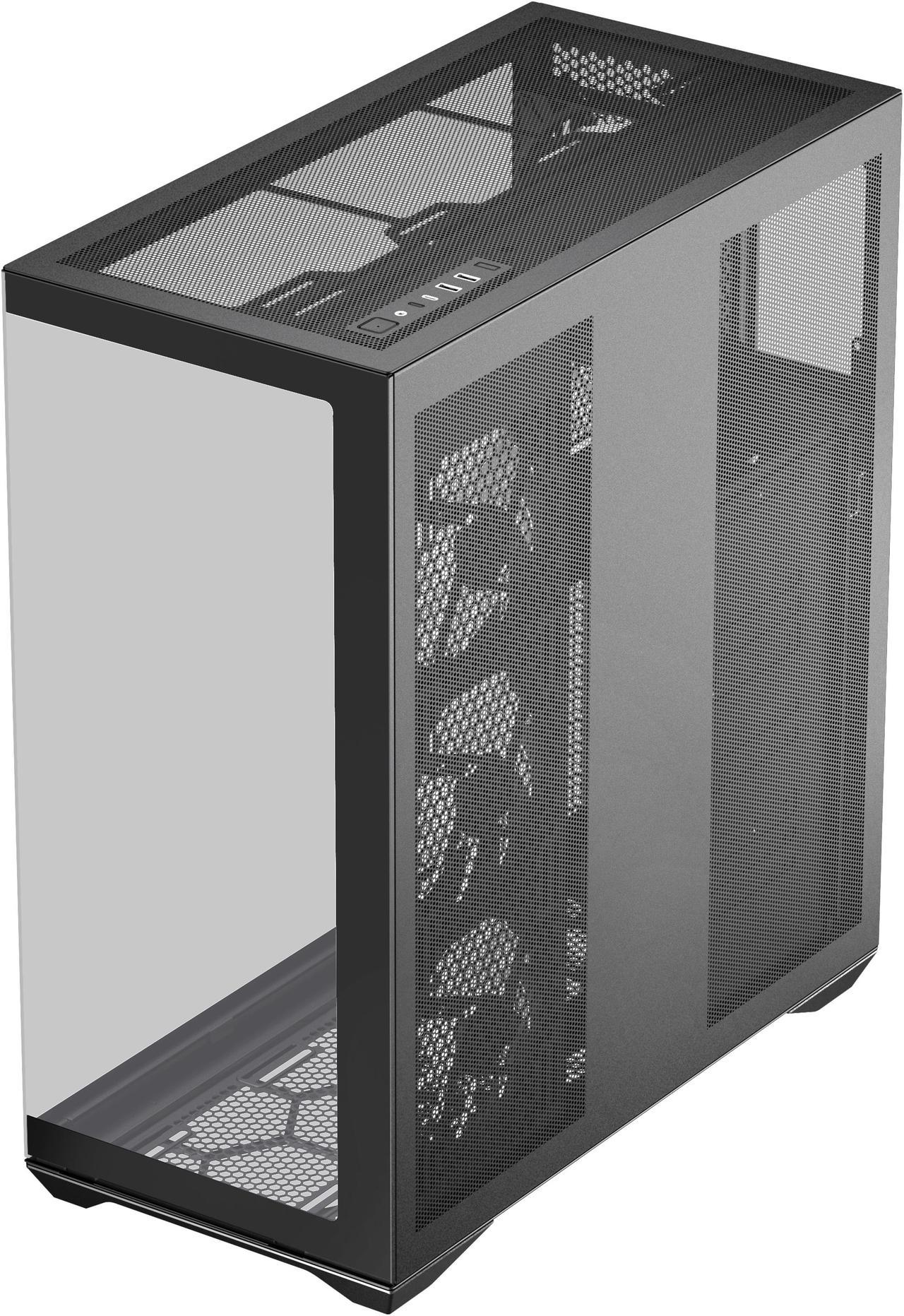 Alt view image 5 of 8 - SAMA V Cool Black Steel / Tempered Glass USB3.0/Type C ATX Full Tower Gaming Computer Case w/5 x ARGB Fans (Pre-Installed)