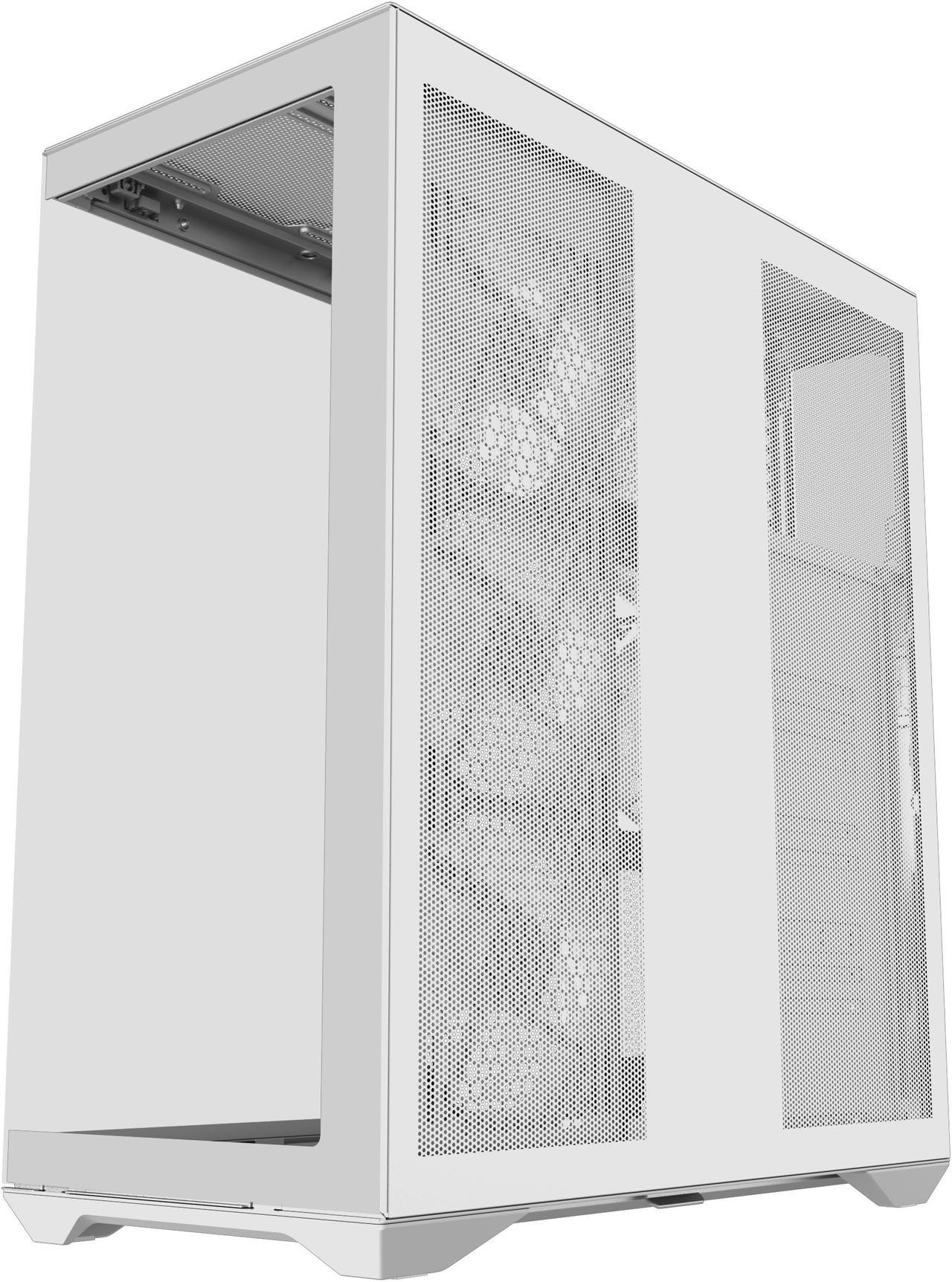 Alt view image 3 of 8 - SAMA V Cool White Steel / Tempered Glass USB3.0/Type C ATX Full Tower Gaming Computer Case w/5 x ARGB Fans (Pre-Installed)