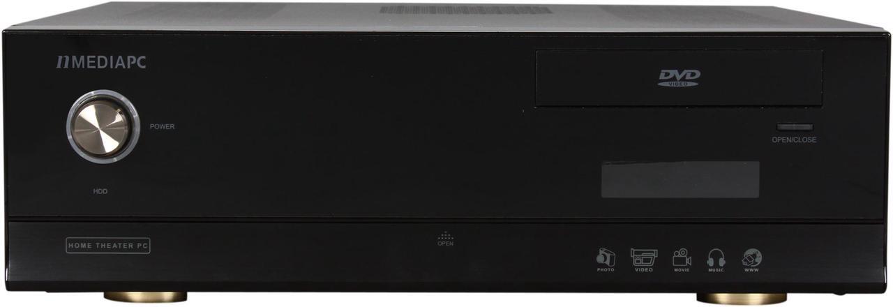 Alt view image 2 of 7 - nMEDIAPC Black Aluminum / Acrylic / Steel HTPC 5000B Micro ATX Media Center / HTPC Case