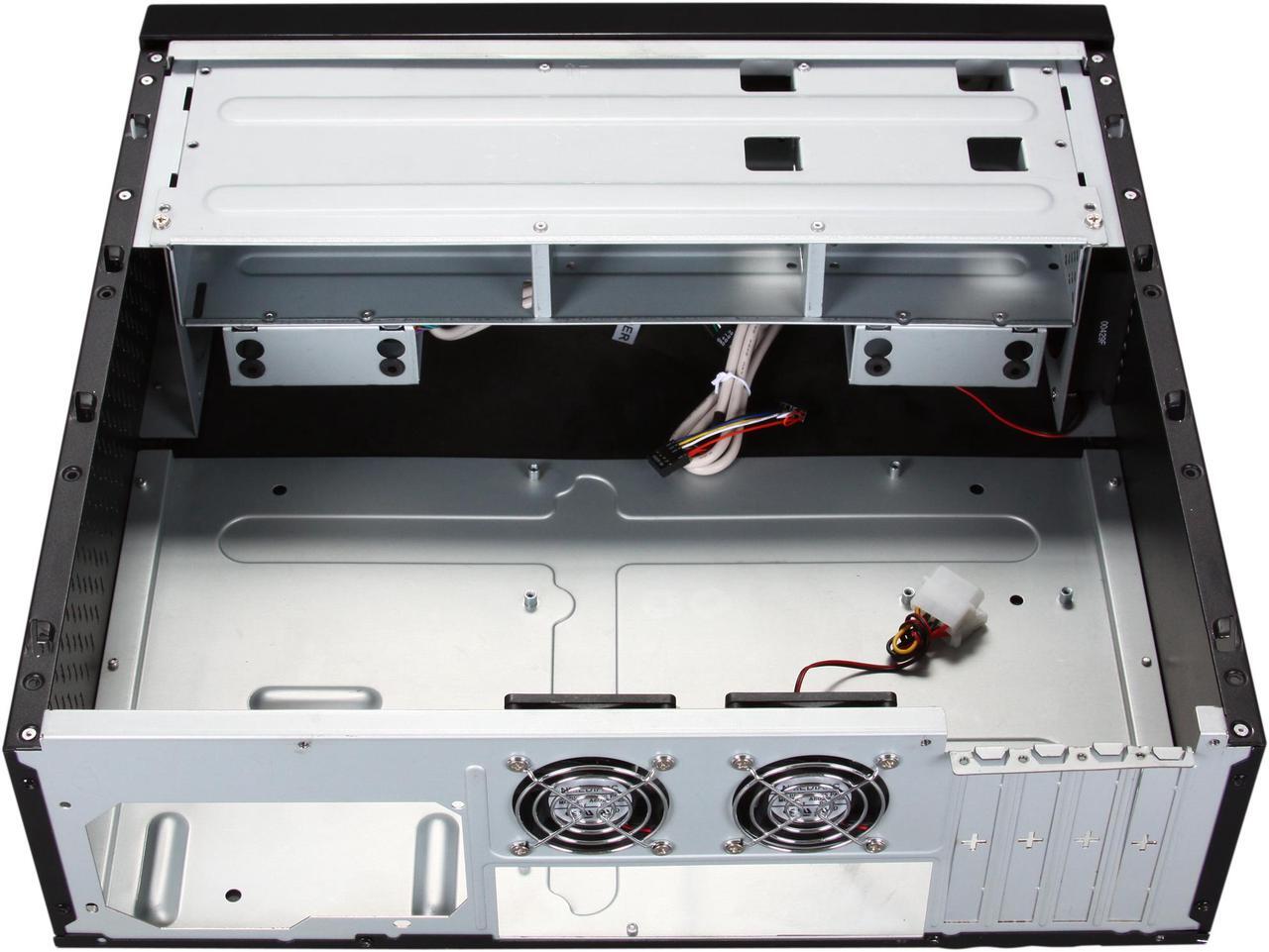 Alt view image 5 of 7 - nMEDIAPC Black Aluminum / Acrylic / Steel HTPC 5000B Micro ATX Media Center / HTPC Case