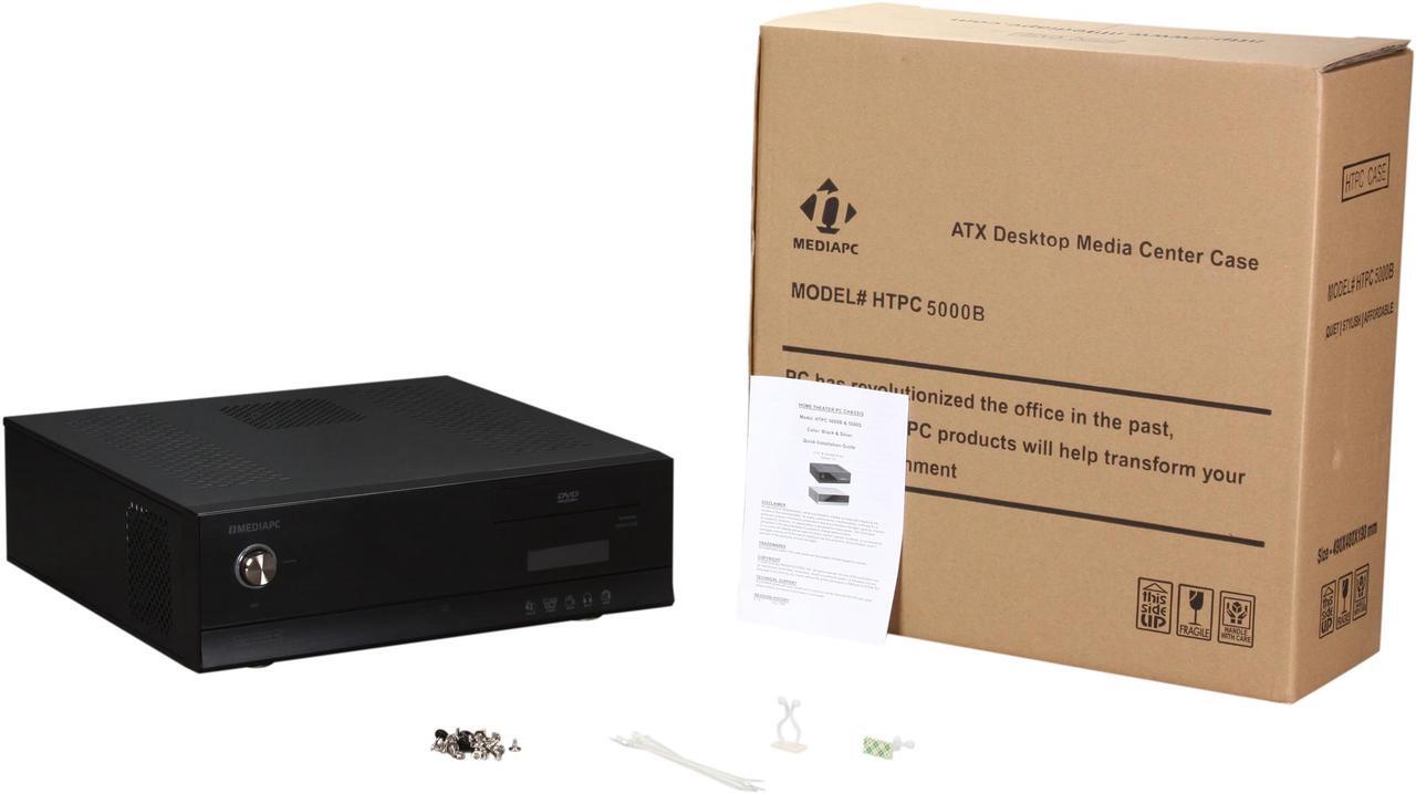 Alt view image 7 of 7 - nMEDIAPC Black Aluminum / Acrylic / Steel HTPC 5000B Micro ATX Media Center / HTPC Case