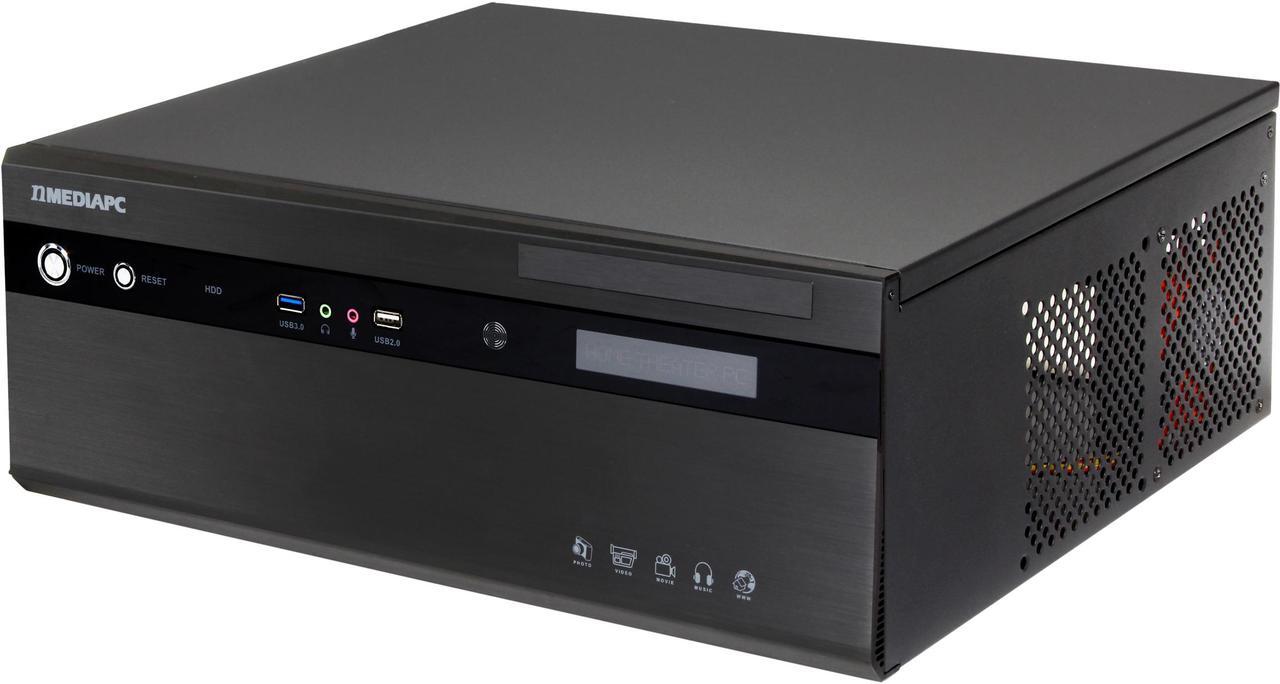 Main image of nMEDIAPC Black Aluminum Panel & Steel (1.0mm SECC) HTPC 2800B ATX Media Center / HTPC Case