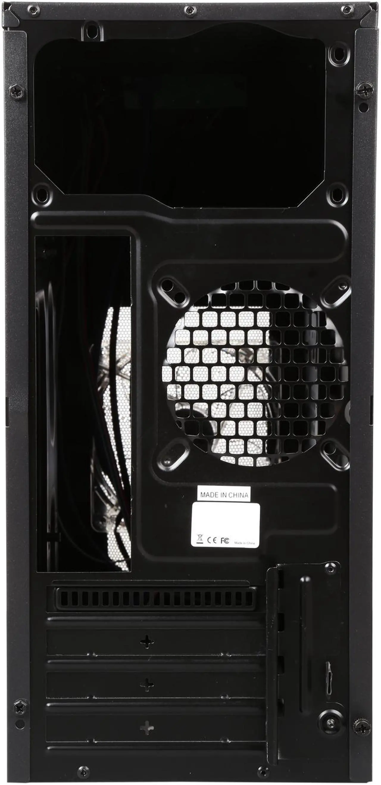 Alt view image 9 of 9 - XION Gaming Series XON-310_BK Black with Blue LED Light Steel / Plastic Micro ATX Mid Tower Computer Case