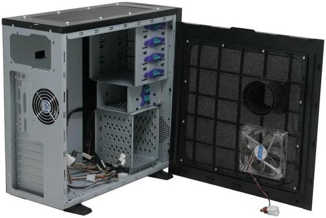 Alt view image 10 of 15 - ATRIX CSCI-A9001-C4 Black SECC steel sheeting FCC class CB&CE approved ATX Mid Tower Computer Case