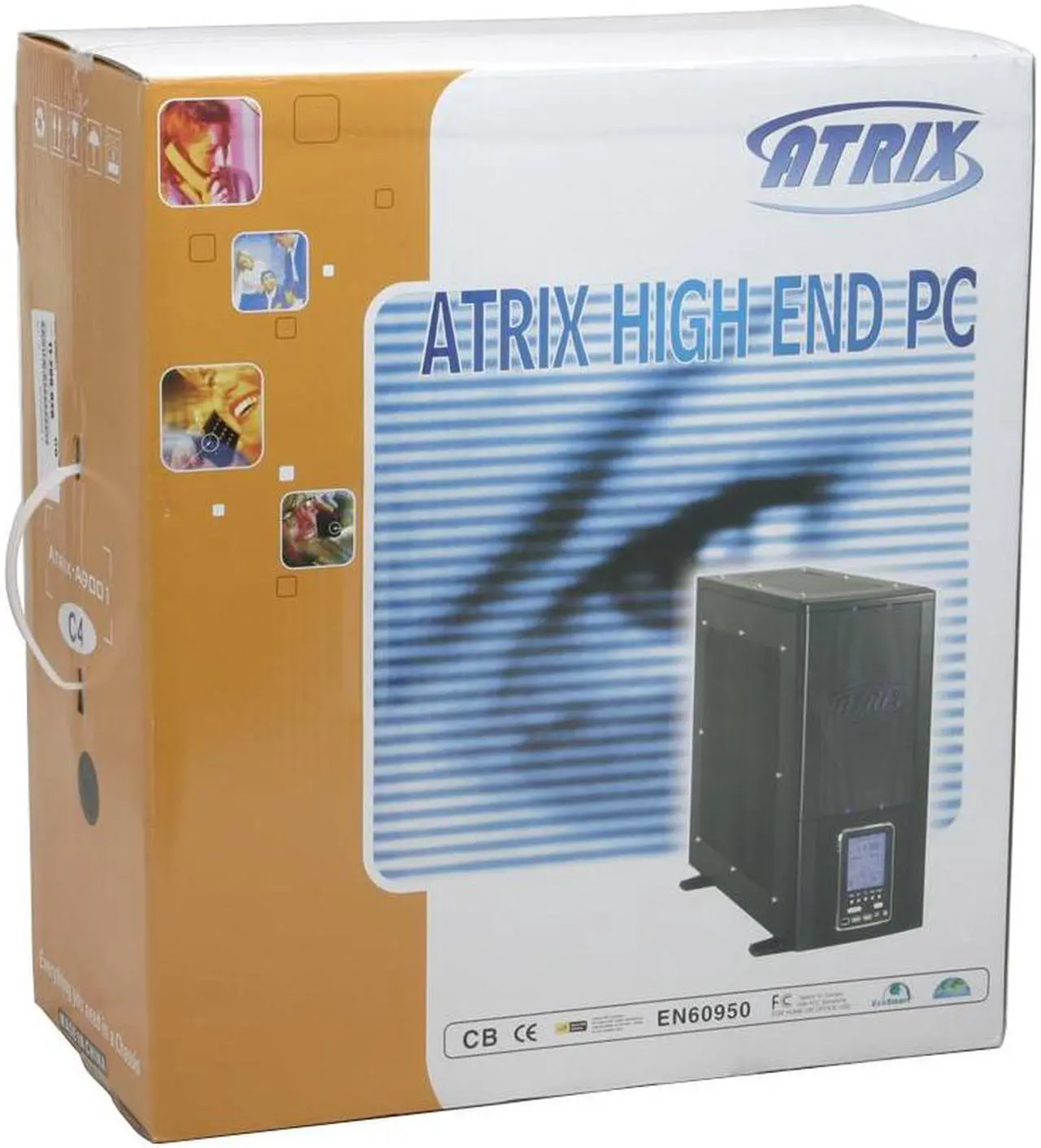 Alt view image 15 of 15 - ATRIX CSCI-A9001-C4 Black SECC steel sheeting FCC class CB&CE approved ATX Mid Tower Computer Case