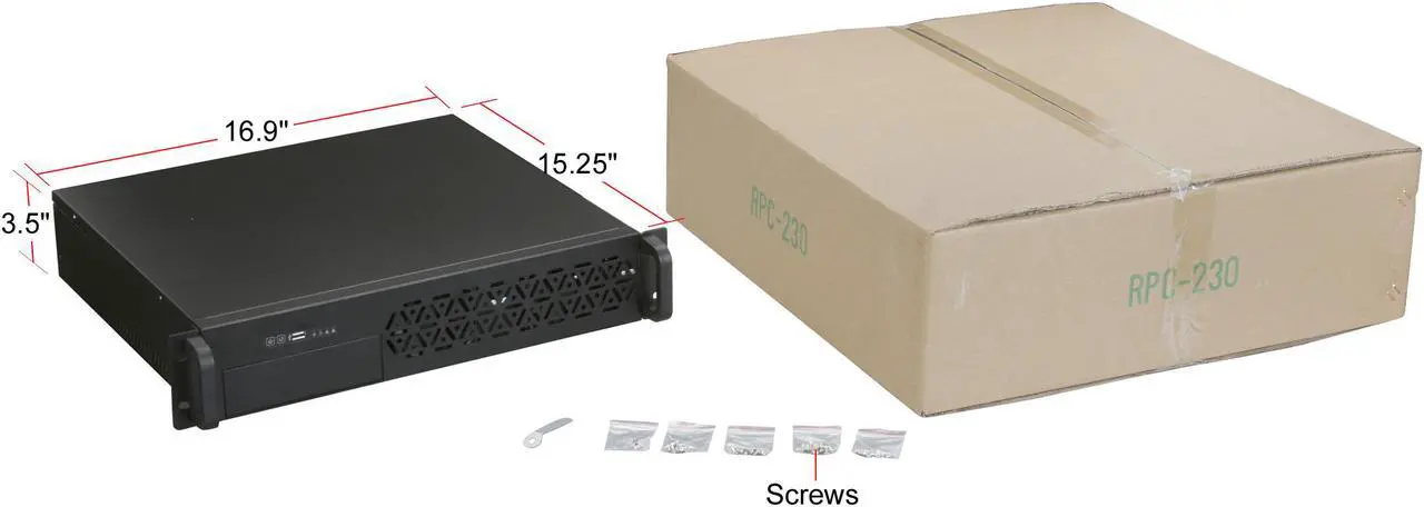 Alt view image 9 of 9 - NORCO RPC-230 2U Rackmount Server Case 1 External 5.25" Drive Bays